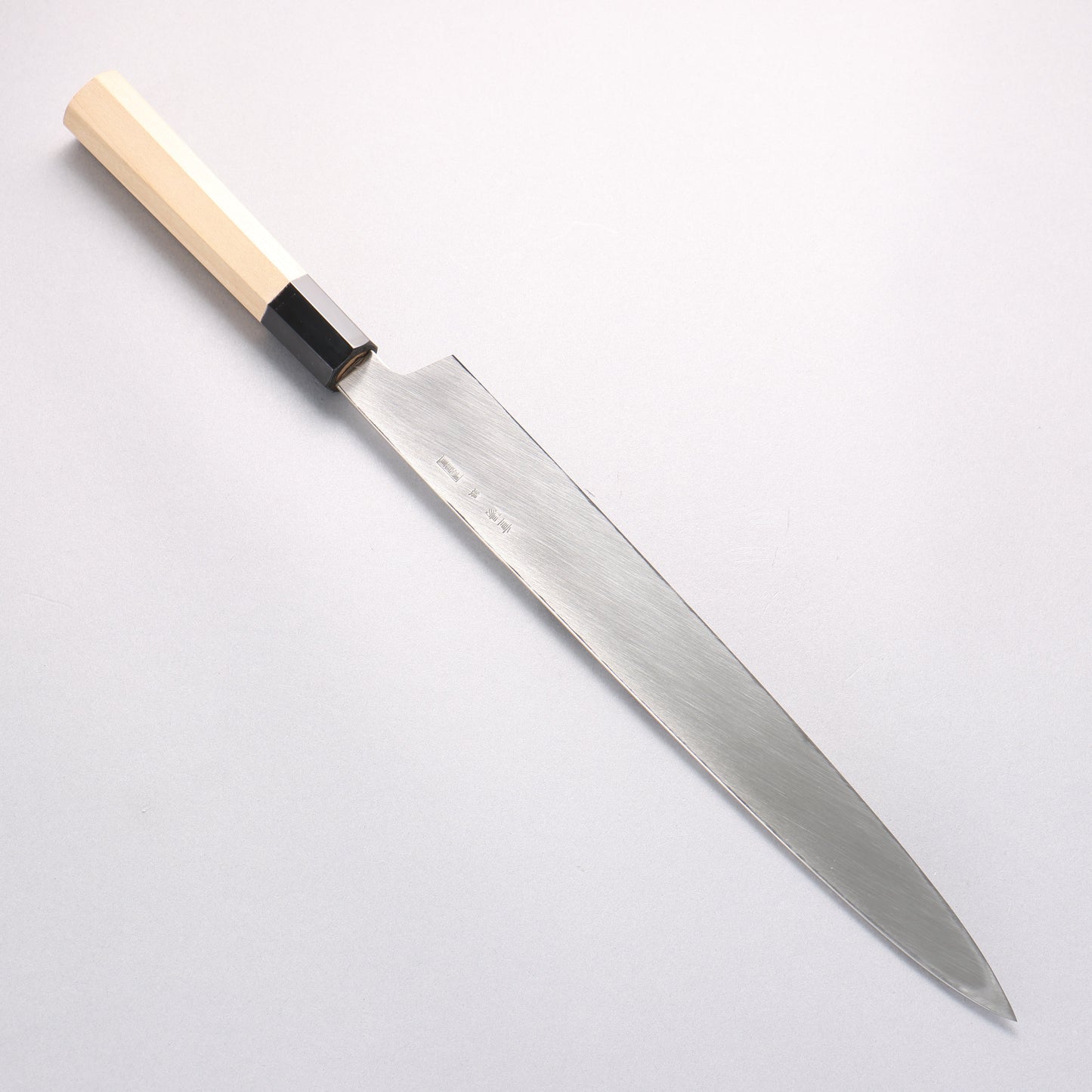 重陽 銀三鋼 鏡面仕上げ 柳刃包丁 300mm 朴柄