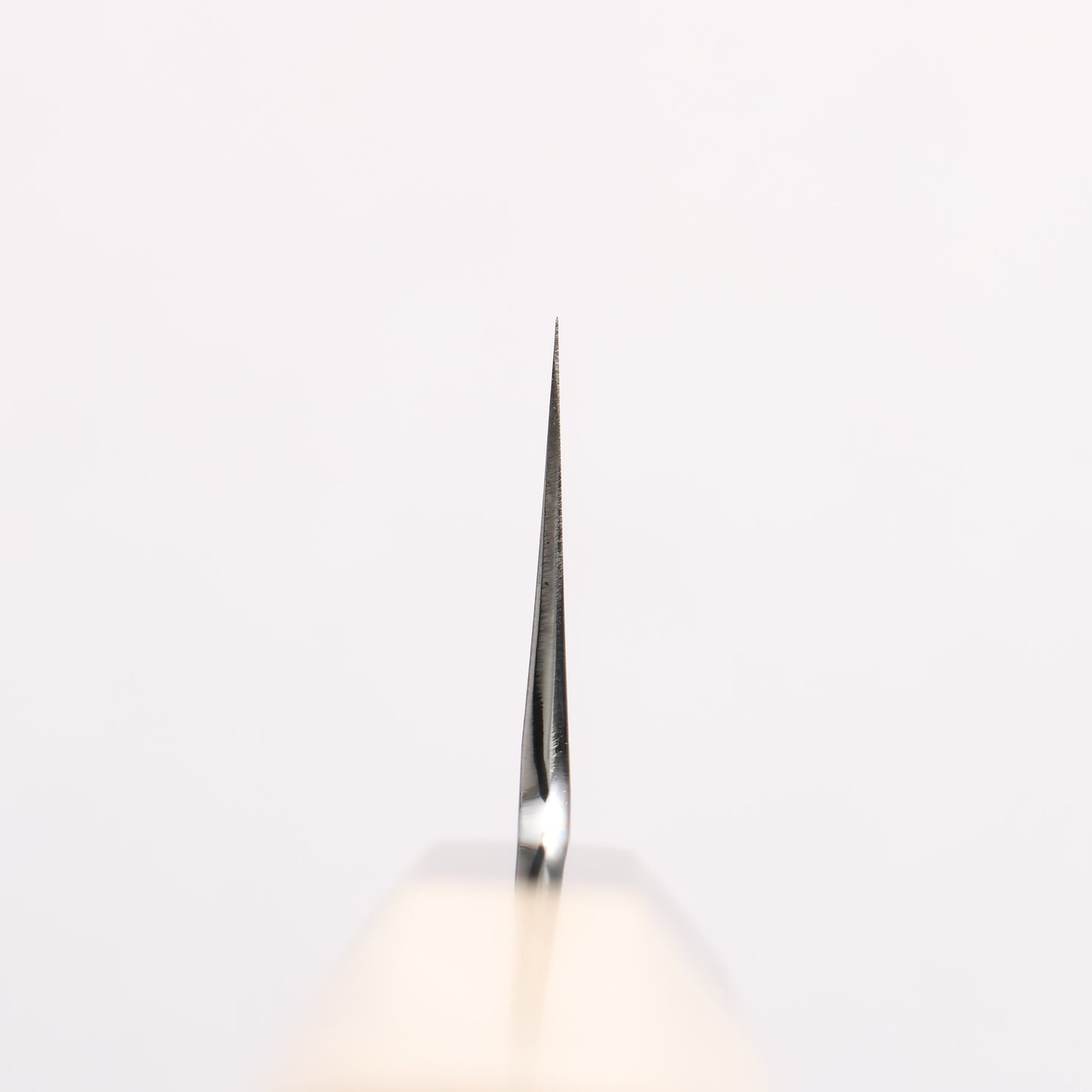 重陽 白鋼 鏡面仕上げ 切付牛刀包丁  210mm 朴柄