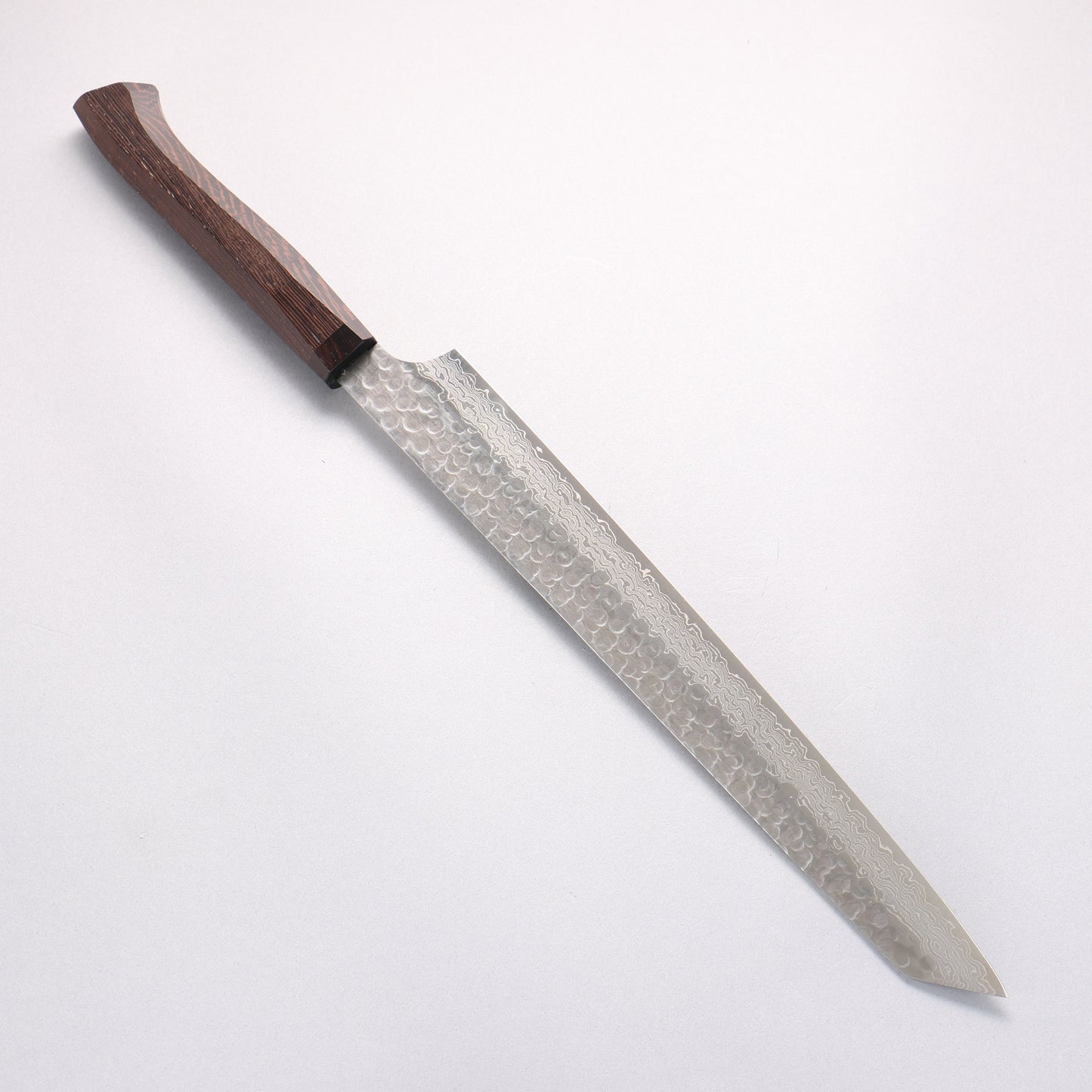 堺 孝行 飛燕 AUS10 45層ダマスカス 切付筋引包丁 300mm ウエンジ柄