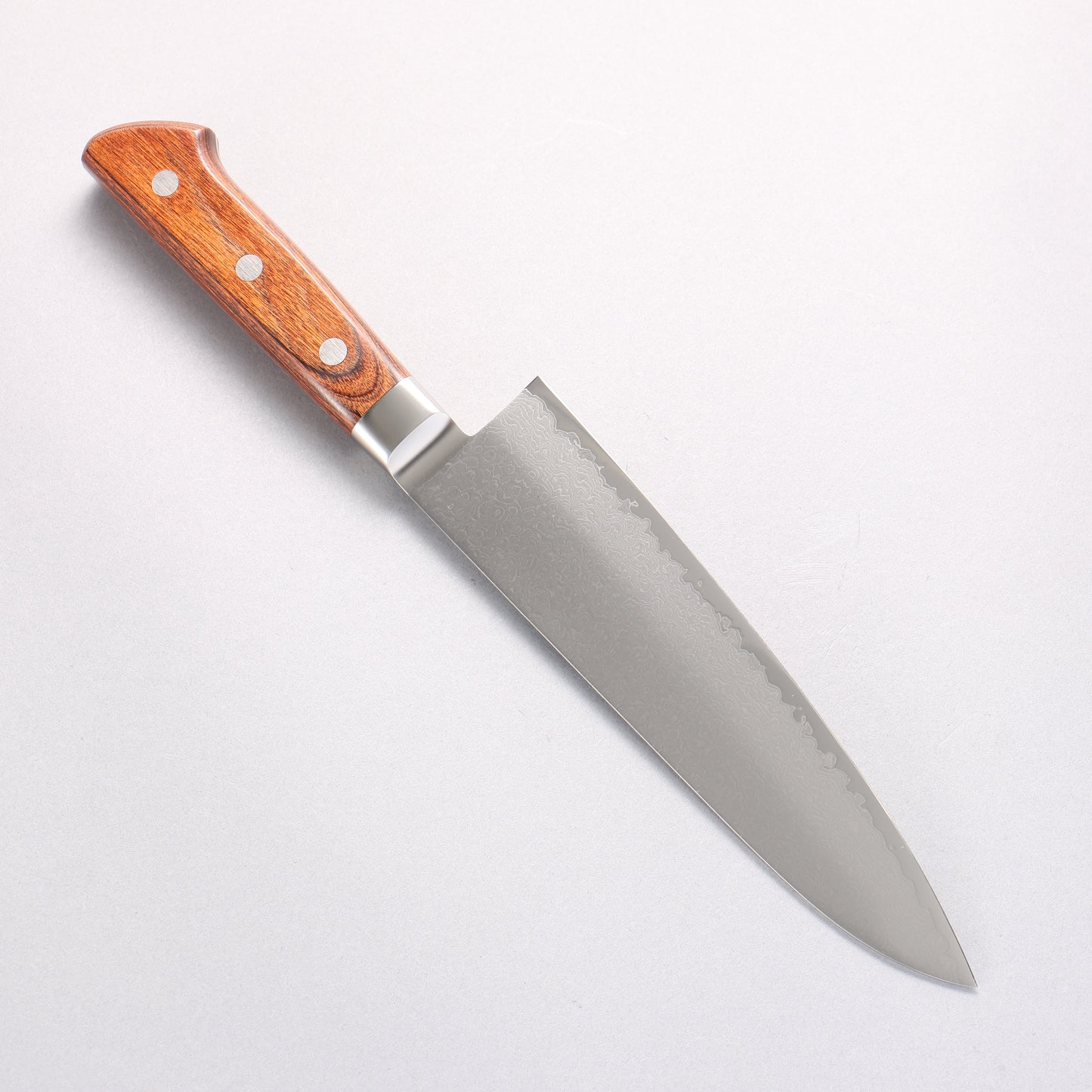 玉鋼 響十 63層 ダマスカス 牛刀包丁 180mm KP-1106 - 清助刃物