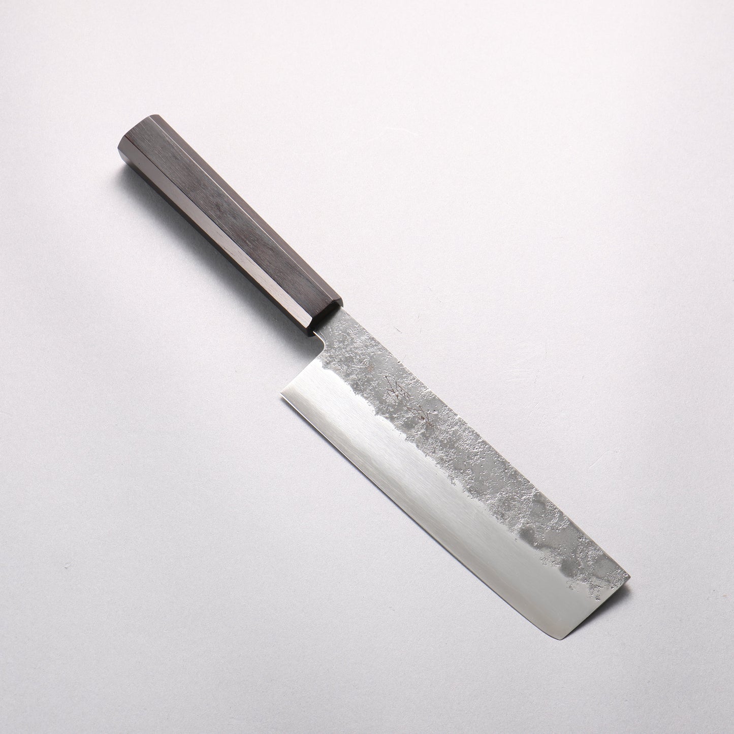 清助 銀三鋼 梨地 菜切包丁 165mm 黒檀柄