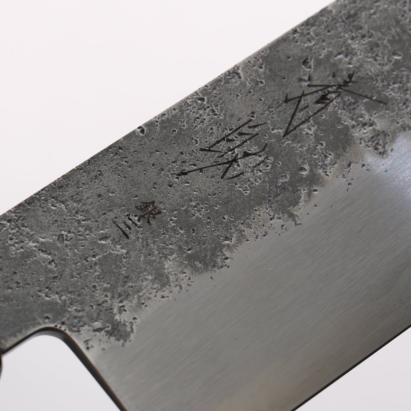 清助 銀三鋼 梨地 菜切包丁 165mm 黒檀柄