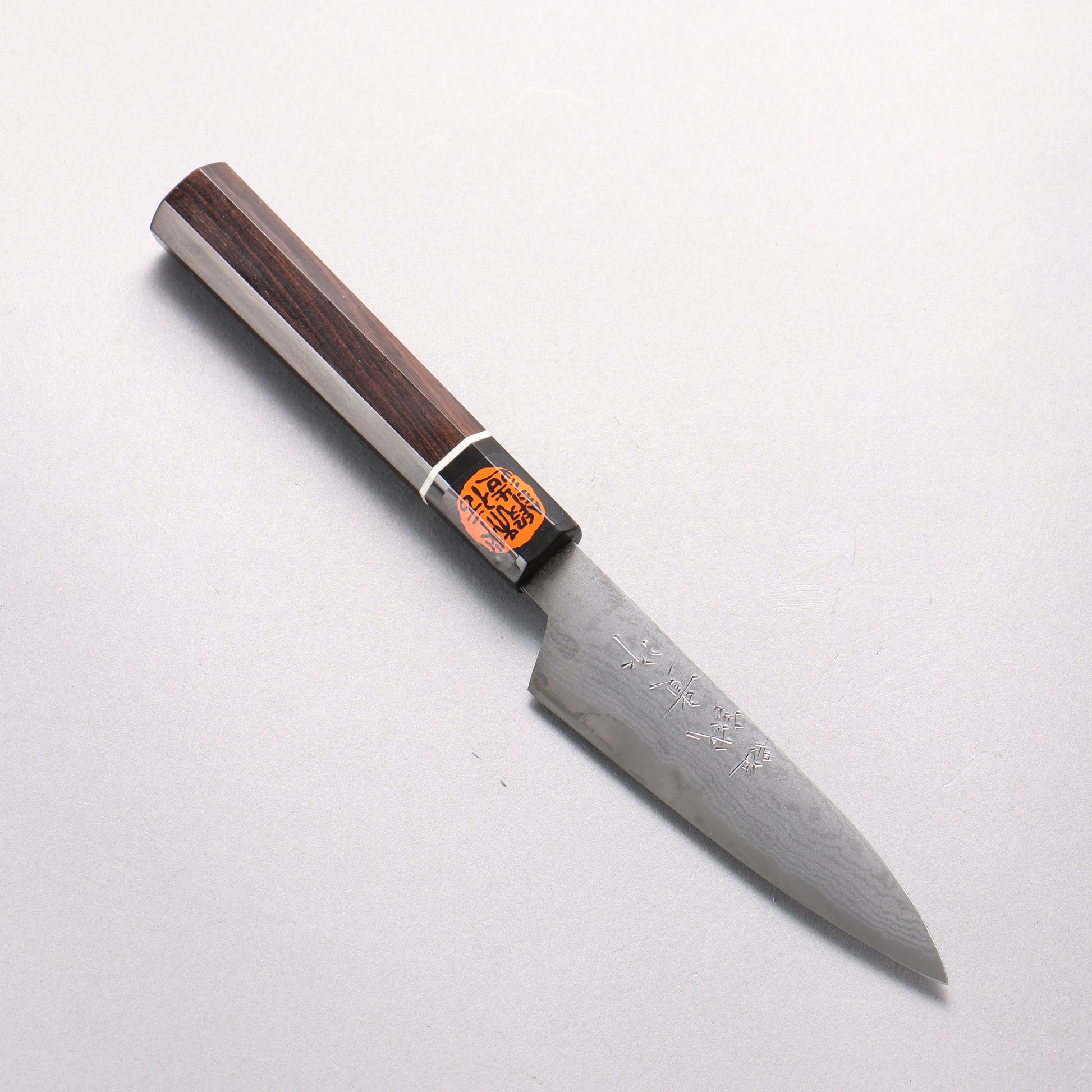 田中 誠貴 青ニ鋼 ダマスカス ペティーナイフ 120mm 黒檀柄 - 清助刃物