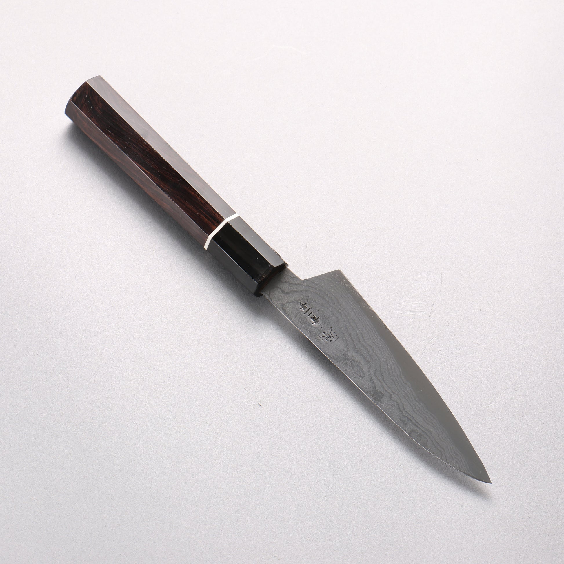 田中 誠貴 青ニ鋼 ダマスカス ペティーナイフ 120mm 黒檀柄 - 清助刃物