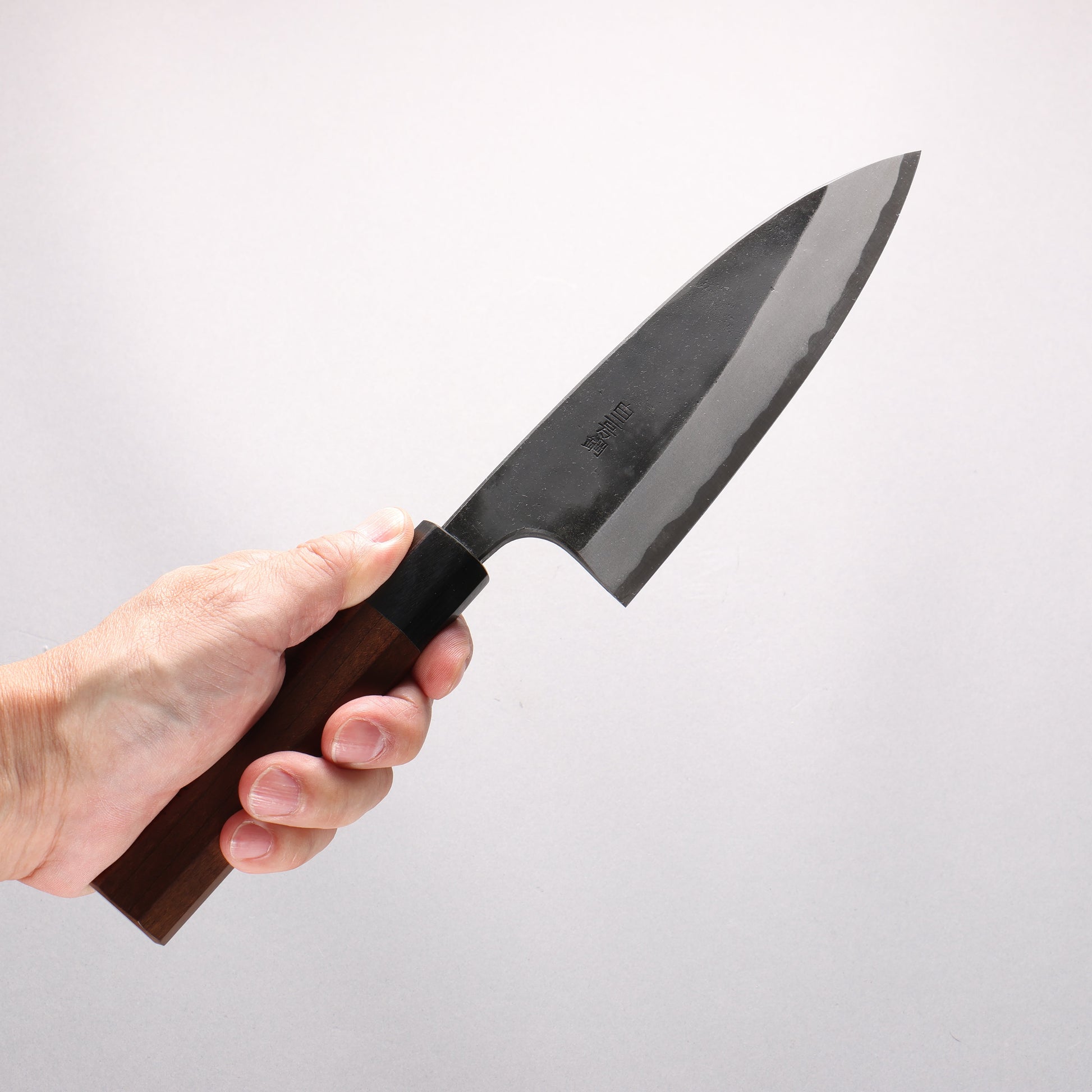 山本 直 白二鋼 黒打 両出刃 150mm ケボニー柄 - 清助刃物