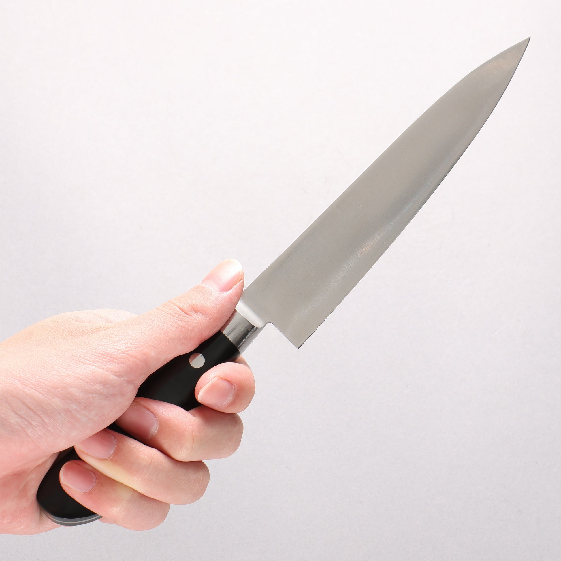 伊勢屋 モリブデン鋼(MOL) ペティーナイフ 150mm 黒マイカルタ柄 - 清助刃物