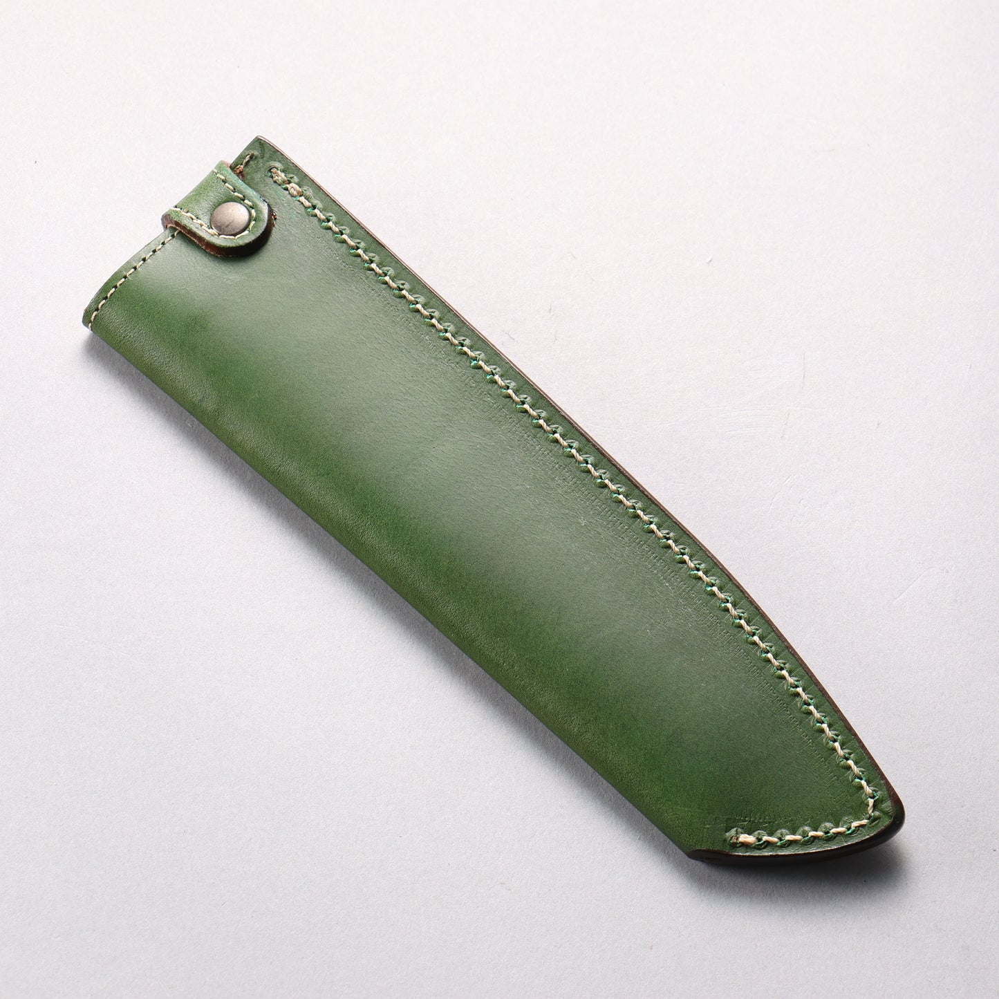 ブッテーロ 緑 鞘 180mm 三徳包丁用 革製鞘 - 清助刃物