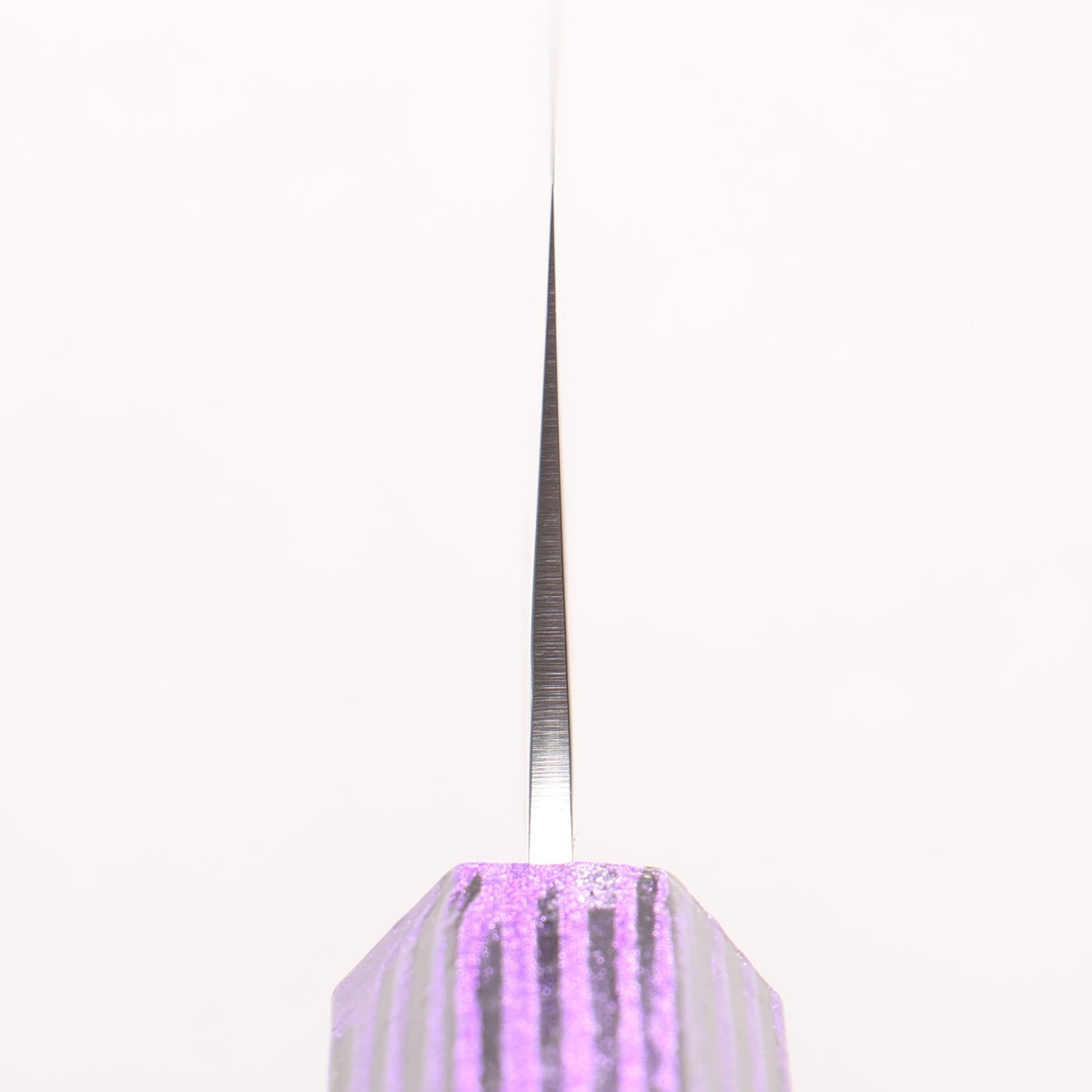 堺 孝行 彩煌 V金10号 梨地 剣型三徳包丁 160mm 煌紫色漆柄