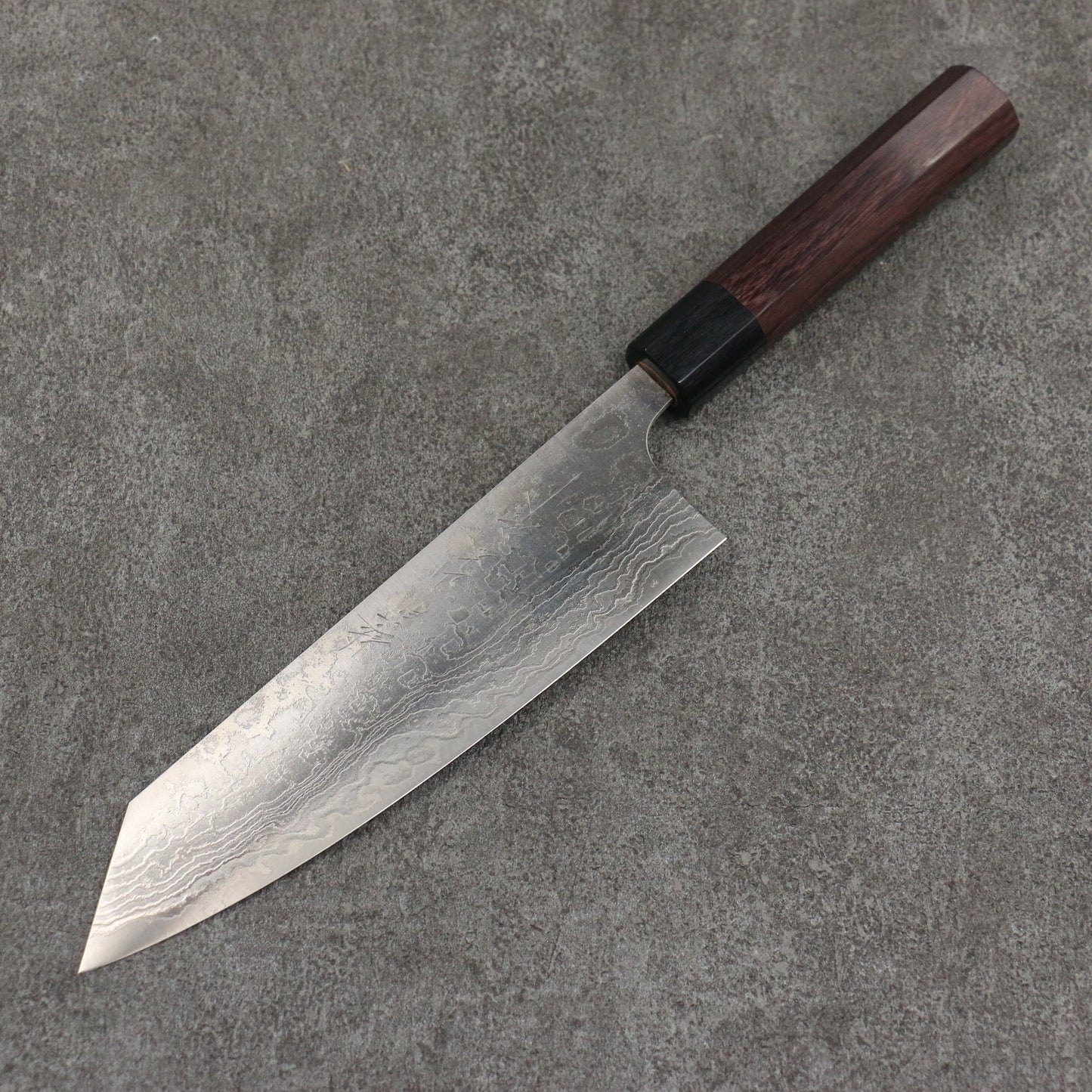 山本 直 SG2 ダマスカス 磨き仕上げ 文化包丁 180mm 紫檀 (口輪:黒合板)柄 - 清助刃物