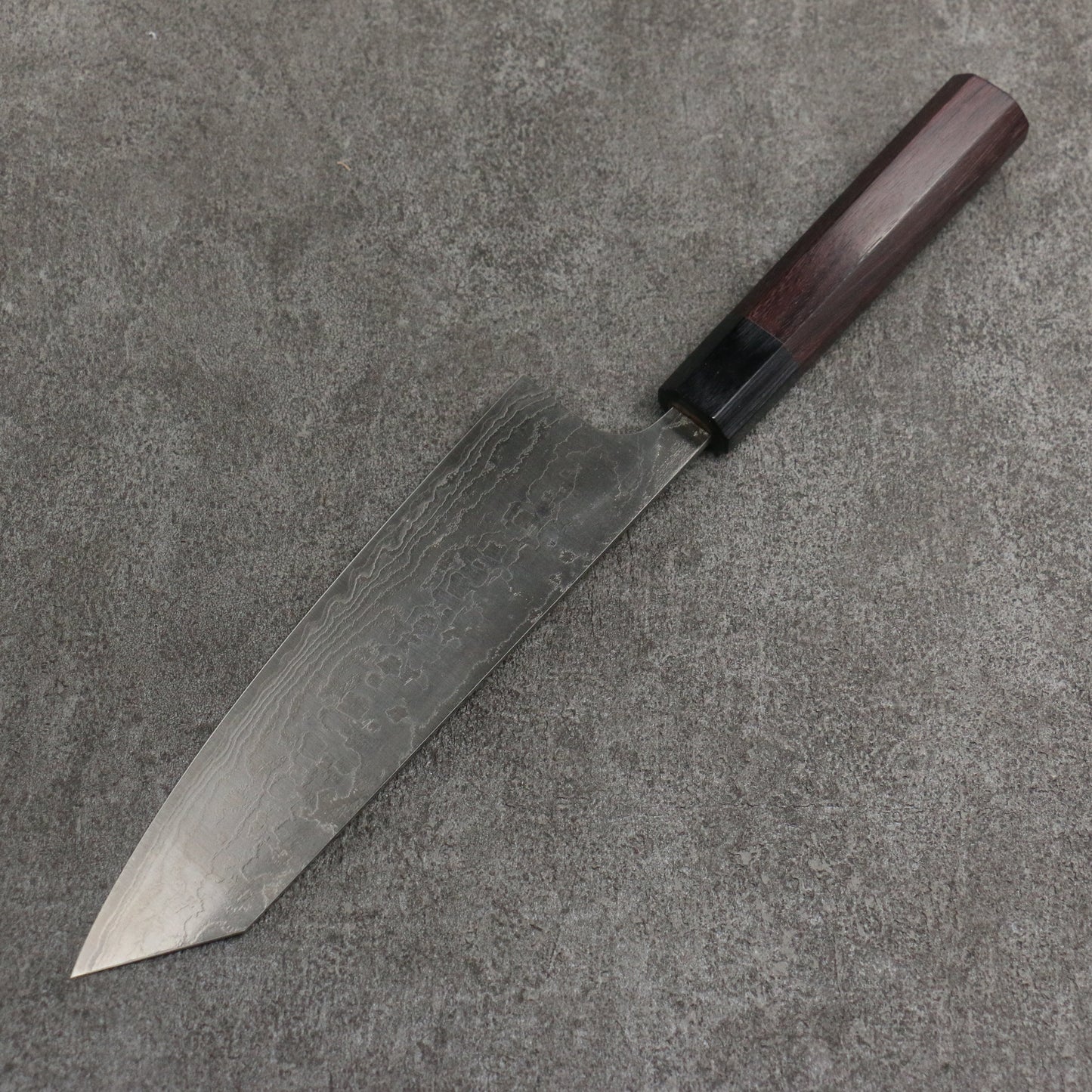 山本 直 SG2 ダマスカス 磨き仕上げ 文化包丁 180mm 紫檀 (口輪:黒合板)柄 - 清助刃物