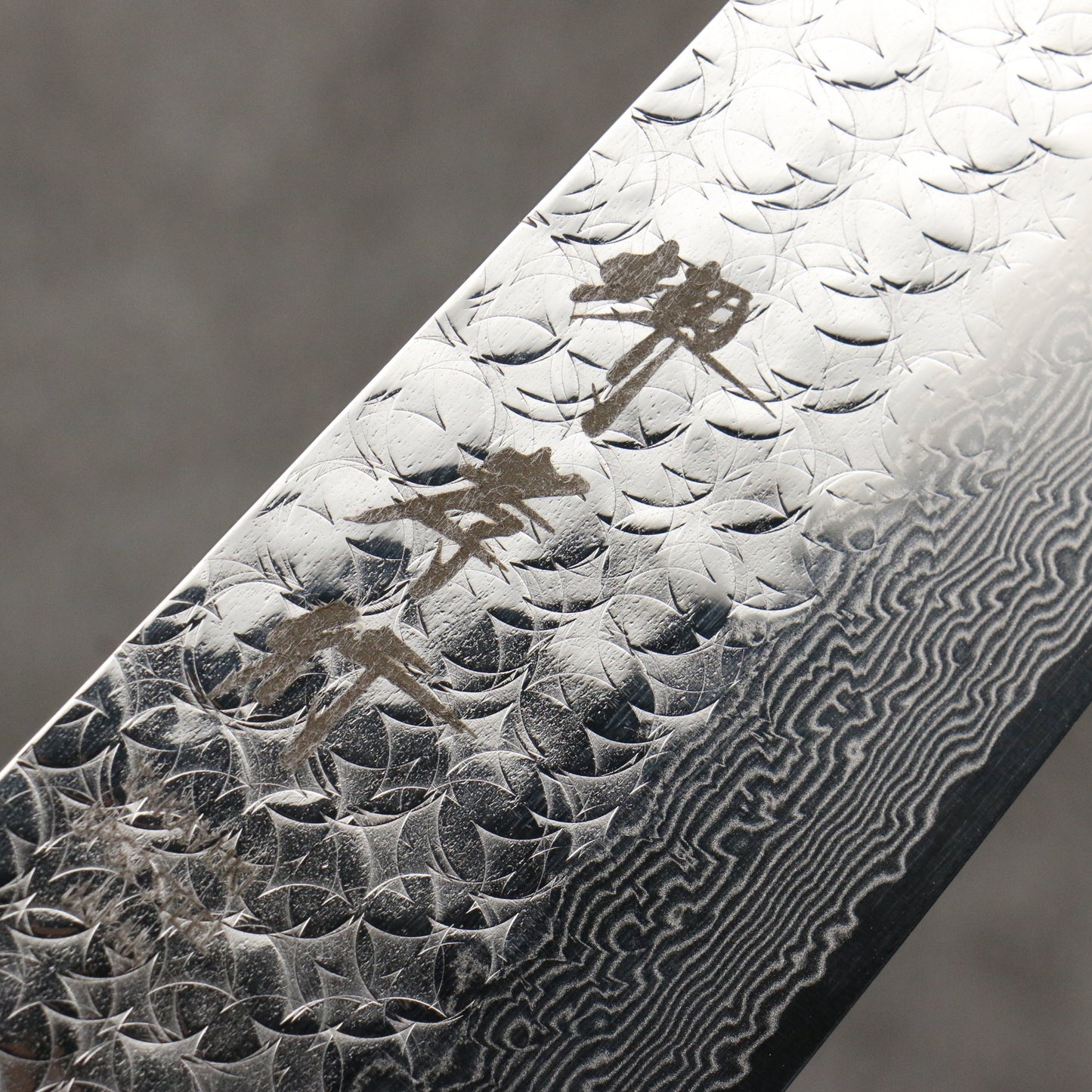 堺 孝行 SG2 鎚目 ダマスカス 切付牛刀包丁 190mm 紫檀 (口輪:黒合板)柄 - 清助刃物