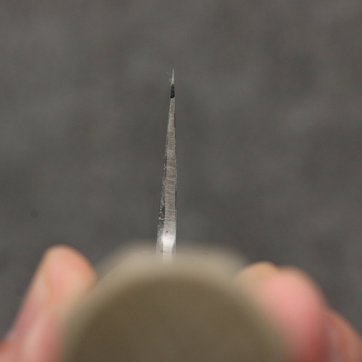 堺 孝行 窪田金彫刻 富士と夕焼 青ニ鋼 切付牛刀包丁 270mm 朴 (口輪:水牛)柄 - 清助刃物