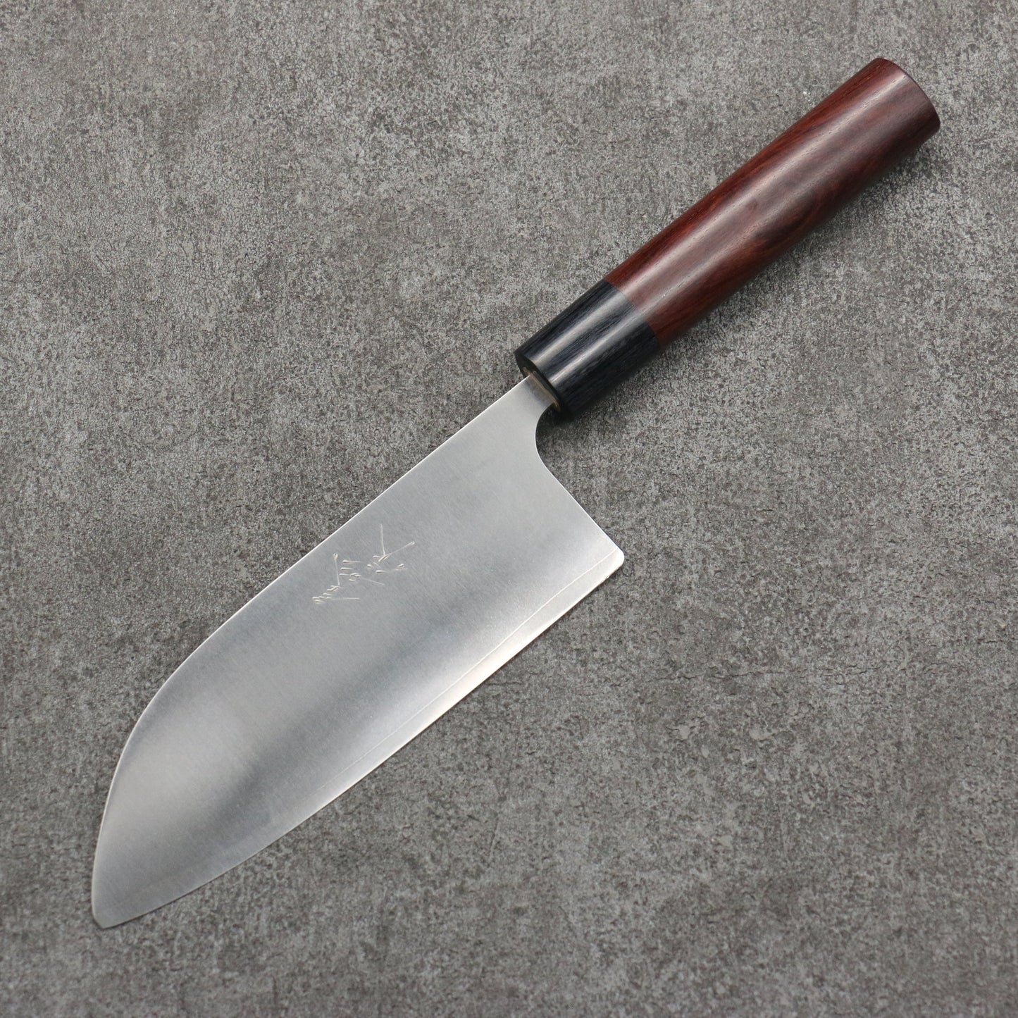 尾形 峻吾 先丸 SG2 磨き仕上げ 小三徳包丁 150mm 紫檀 (口輪:黒合板)柄 - 清助刃物