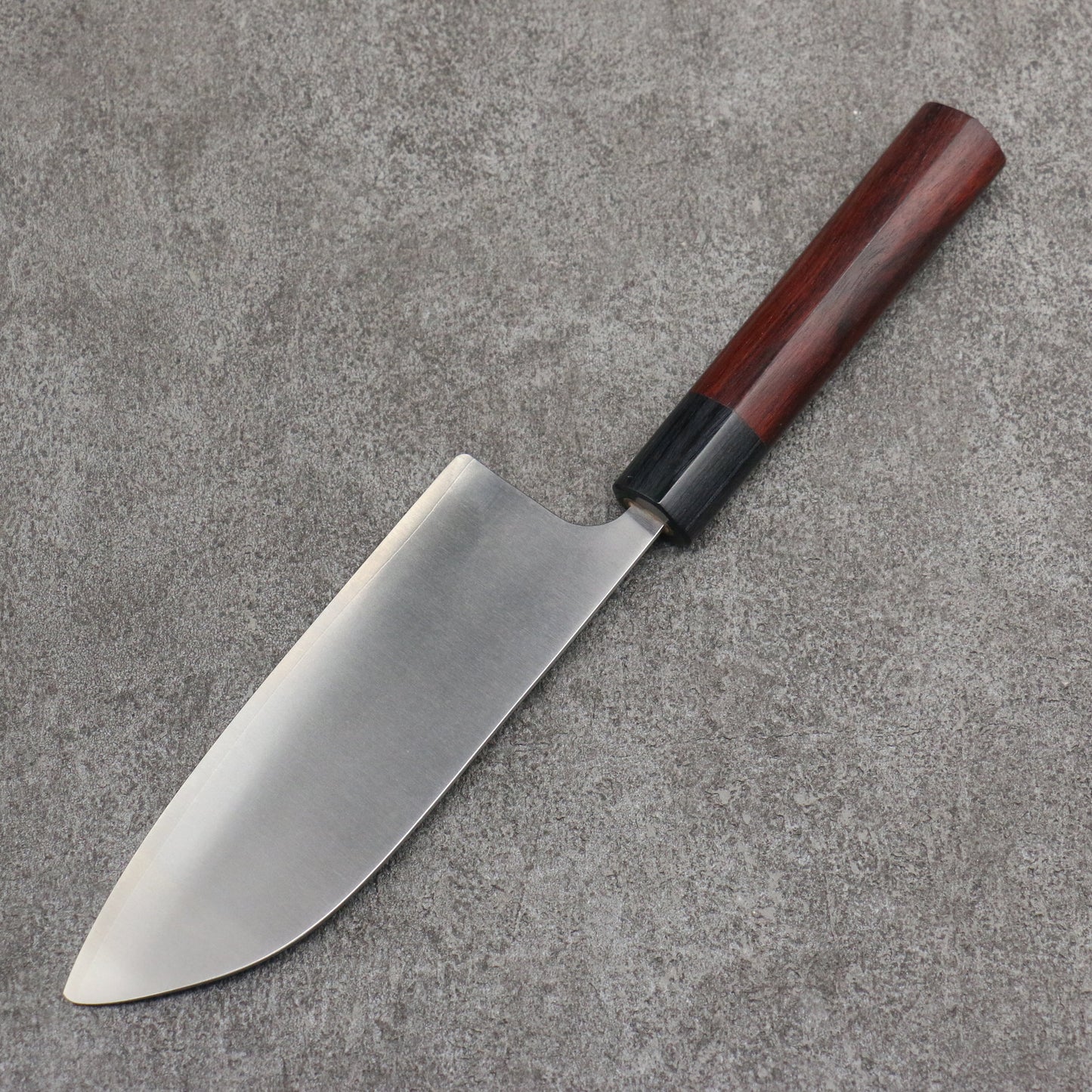 尾形 峻吾 先丸 SG2 磨き仕上げ 小三徳包丁 150mm 紫檀 (口輪:黒合板)柄 - 清助刃物