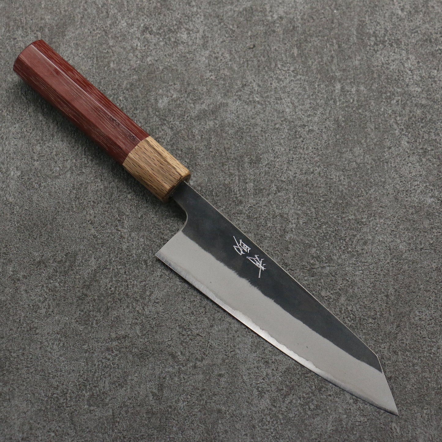 清助 青ニ鋼 黒仕上げ 小文化包丁 150mm パープルハート (口輪:樫)柄 - 清助刃物