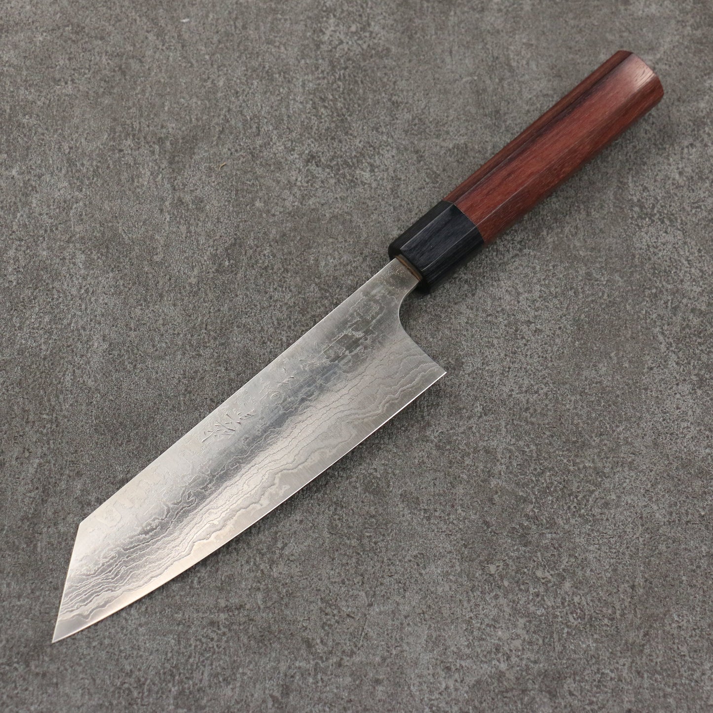 山本 直 SG2 ダマスカス 磨き仕上げ 文化包丁 165mm 紫檀 (口輪:黒合板)柄 - 清助刃物