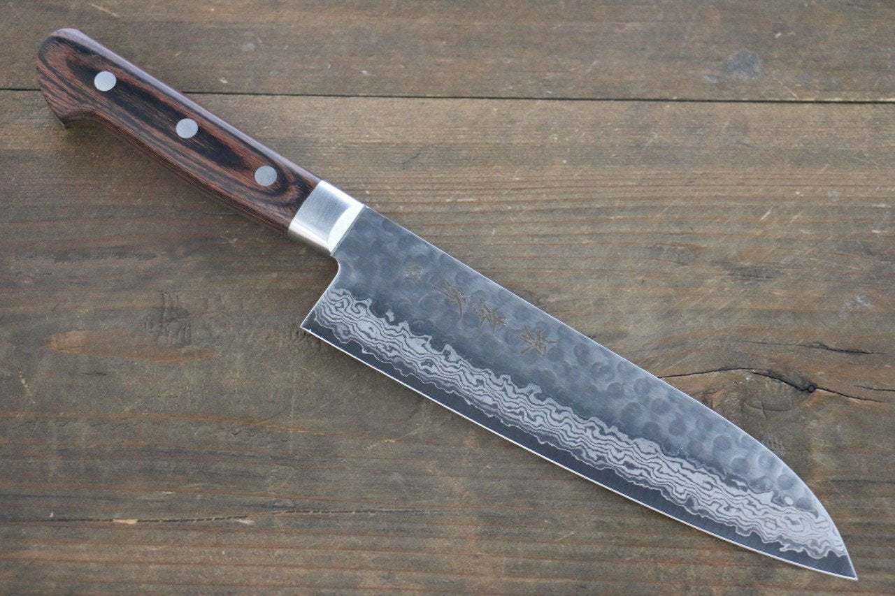 堺 孝行 V金10号 17層ダマスカス 三徳包丁 180mm - 清助刃物