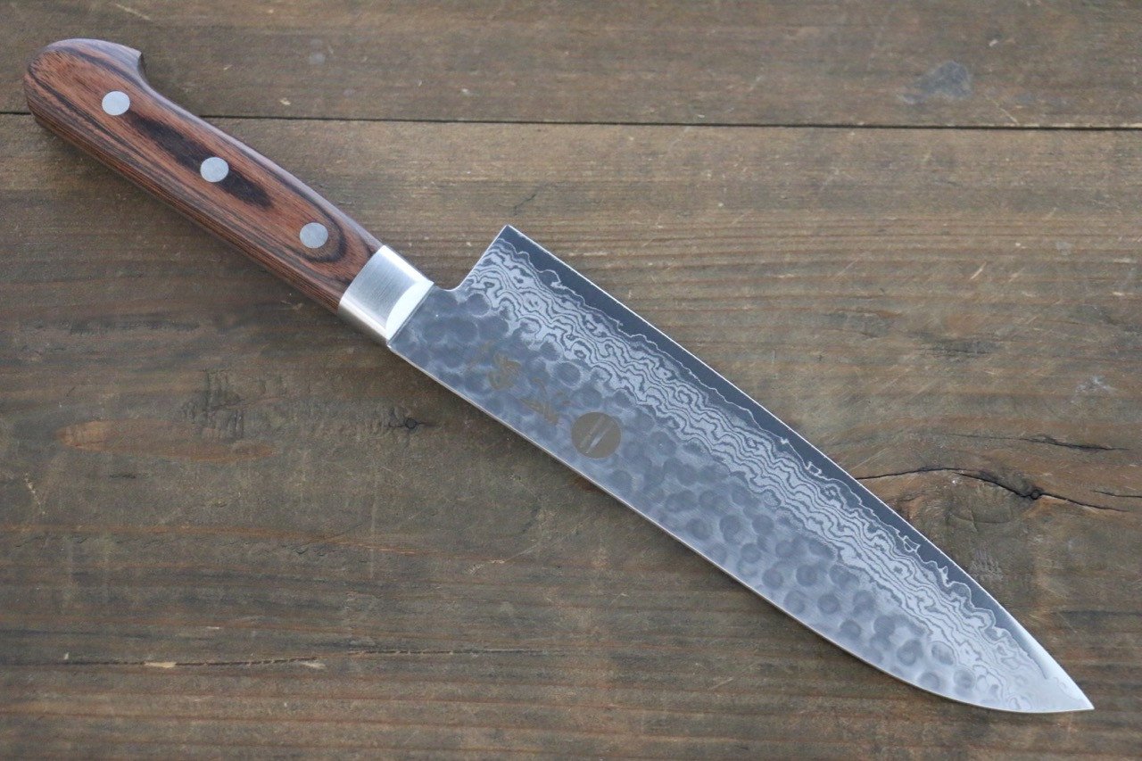 堺 孝行 V金10号 17層ダマスカス 三徳包丁 180mm - 清助刃物