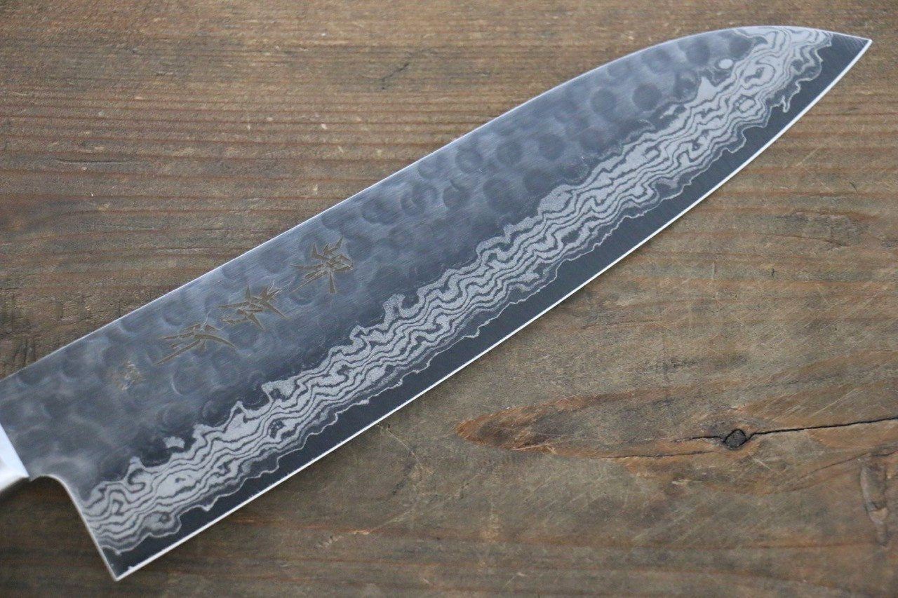 堺 孝行 V金10号 17層ダマスカス 三徳包丁 180mm - 清助刃物