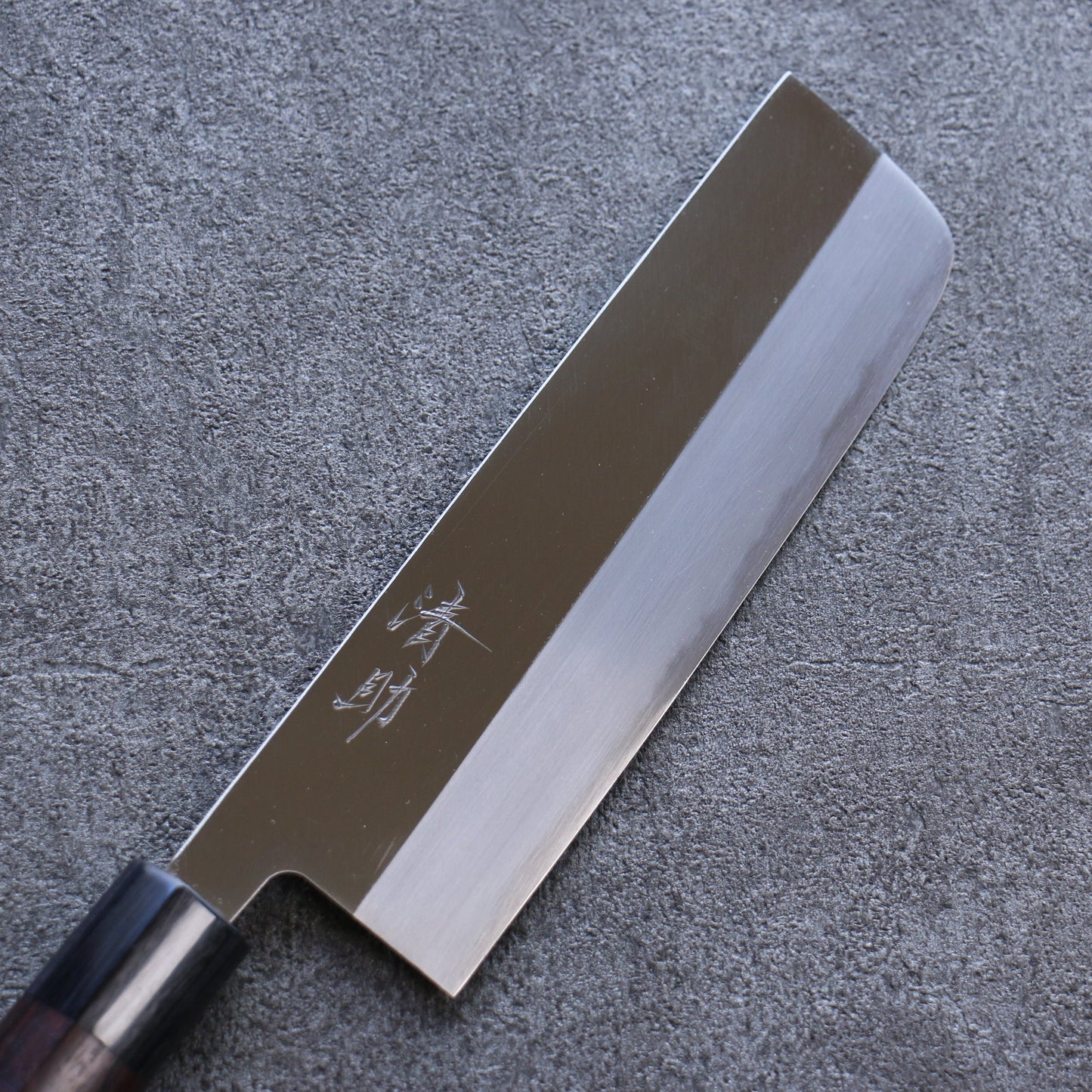 清助 白鋼 霞研 菜切包丁 180mm 紫檀柄 - 清助刃物