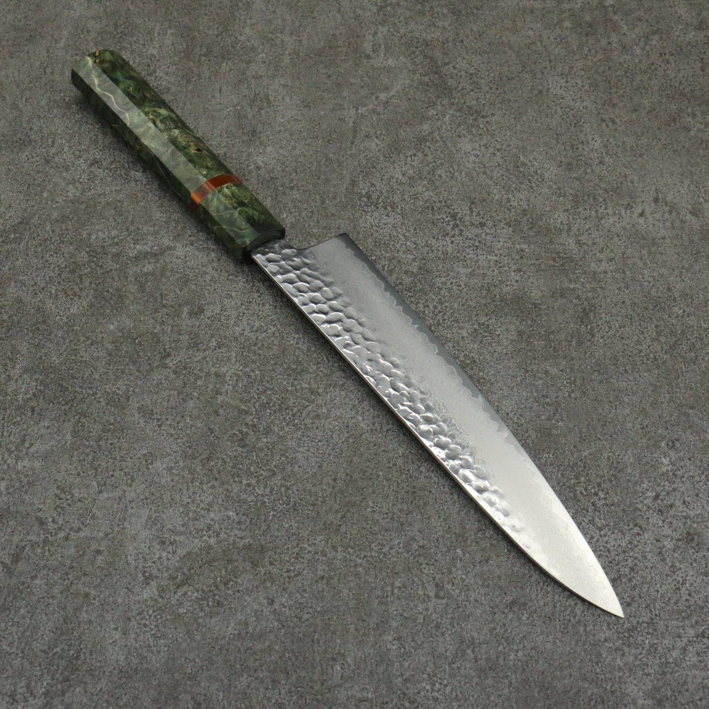 堺 孝行 V金10号 33層ダマスカス 牛刀包丁 和包丁 240mm スタビライズドウッド柄 - 清助刃物