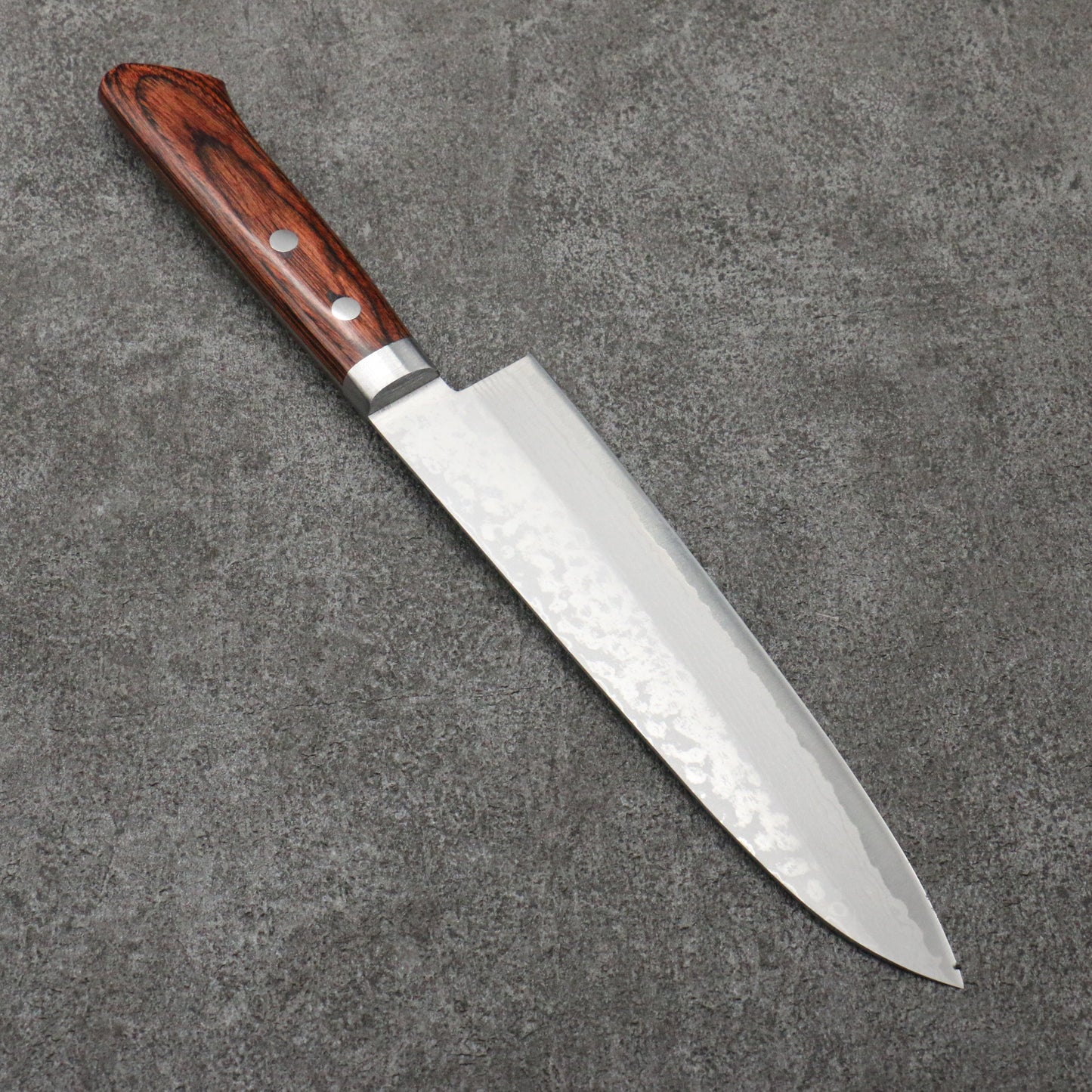 訓平 彩流(さいりゅう) V金10号 ダマスカス 牛刀包丁 和包丁 180mm マホガニー柄 - 清助刃物
