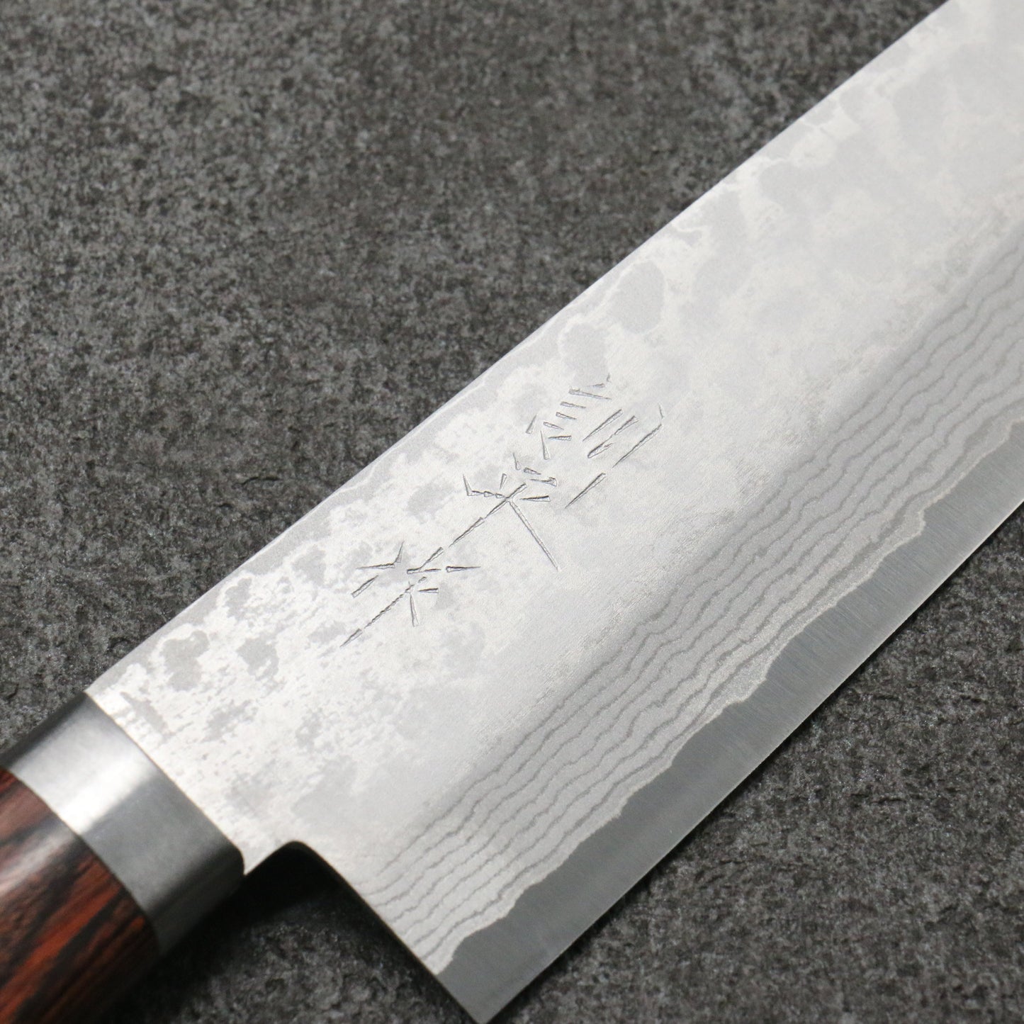 訓平 彩流(さいりゅう) V金10号 ダマスカス 牛刀包丁 和包丁 180mm マホガニー柄 - 清助刃物