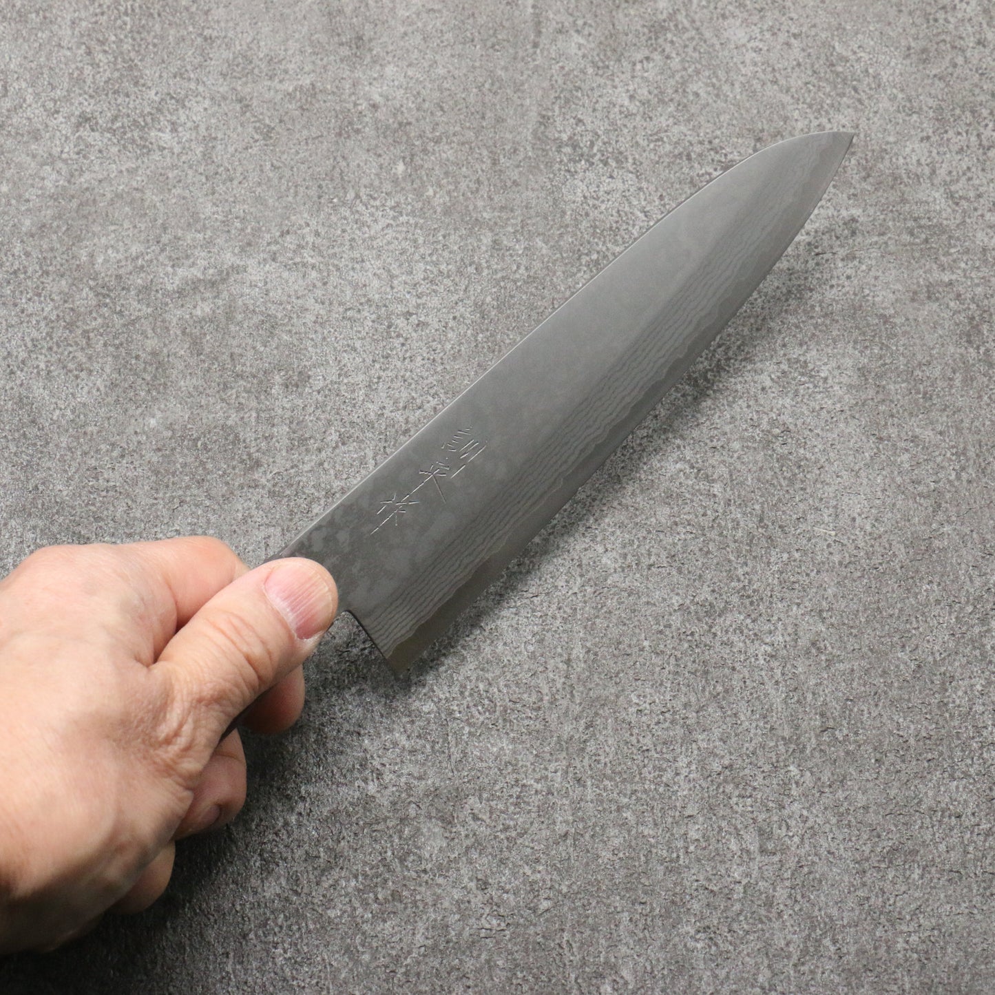 訓平 彩流(さいりゅう) V金10号 ダマスカス 牛刀包丁 和包丁 180mm マホガニー柄 - 清助刃物