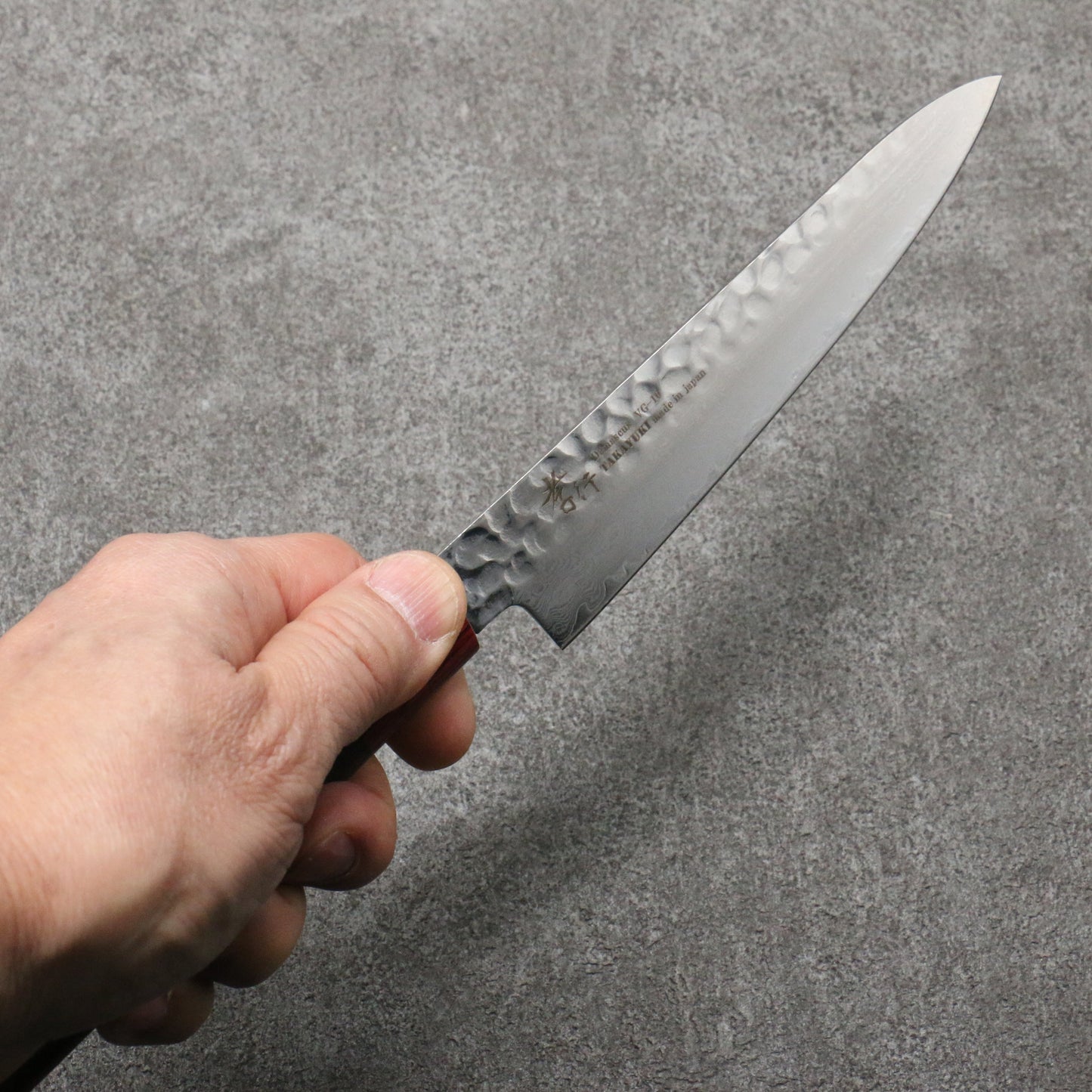 堺 孝行 V金10号 ダマスカス ペティーナイフ 和包丁 150mm 紫檀柄 - 清助刃物