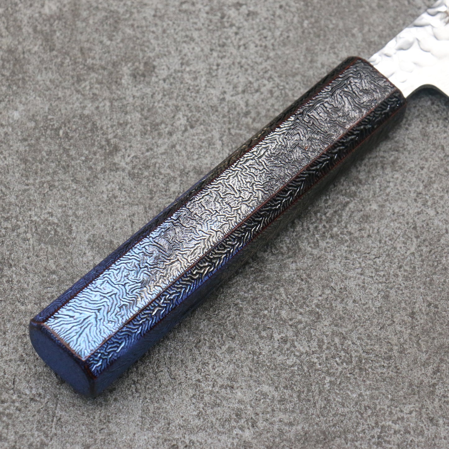 堺 孝行 琳凰 VG10 33層 ダマスカス ペティーナイフ 和包丁 180mm 青漆塗り柄 - 清助刃物