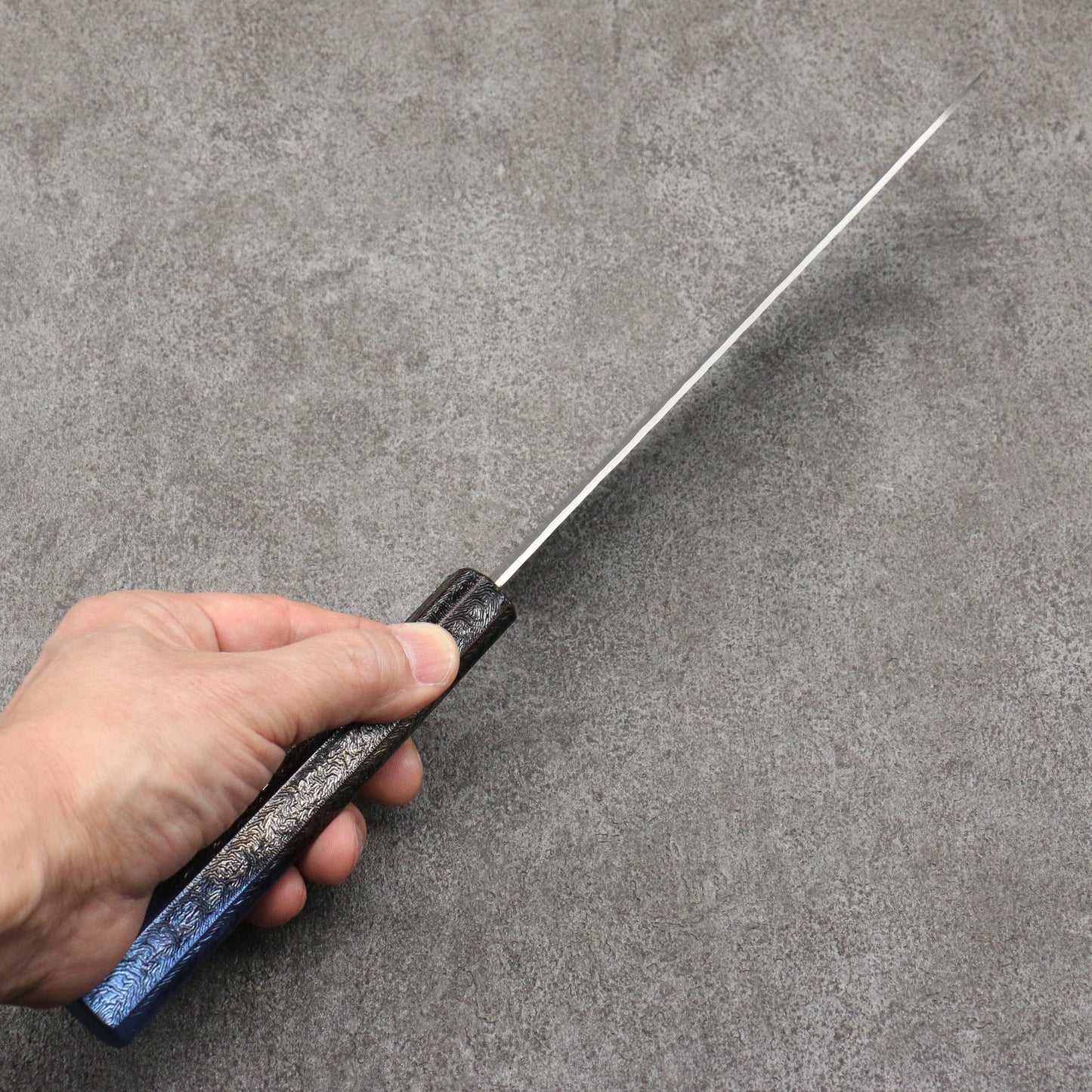 堺 孝行 琳凰 VG10 33層 ダマスカス 牛刀包丁 和包丁 210mm 青漆塗り柄 - 清助刃物