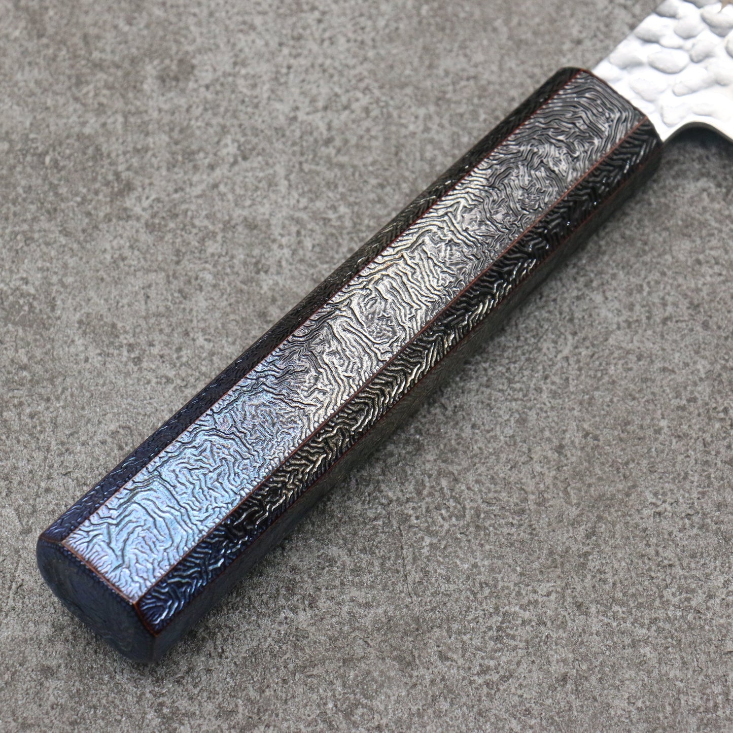 堺 孝行 琳凰 VG10 33層 ダマスカス 菜切包丁 和包丁 160mm 青漆塗り柄 - 清助刃物