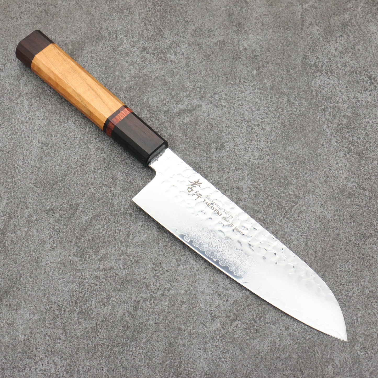 堺 孝行 VG10 33層 ダマスカス 三徳包丁 和包丁 170mm 山桜 (十二角)柄 - 清助刃物
