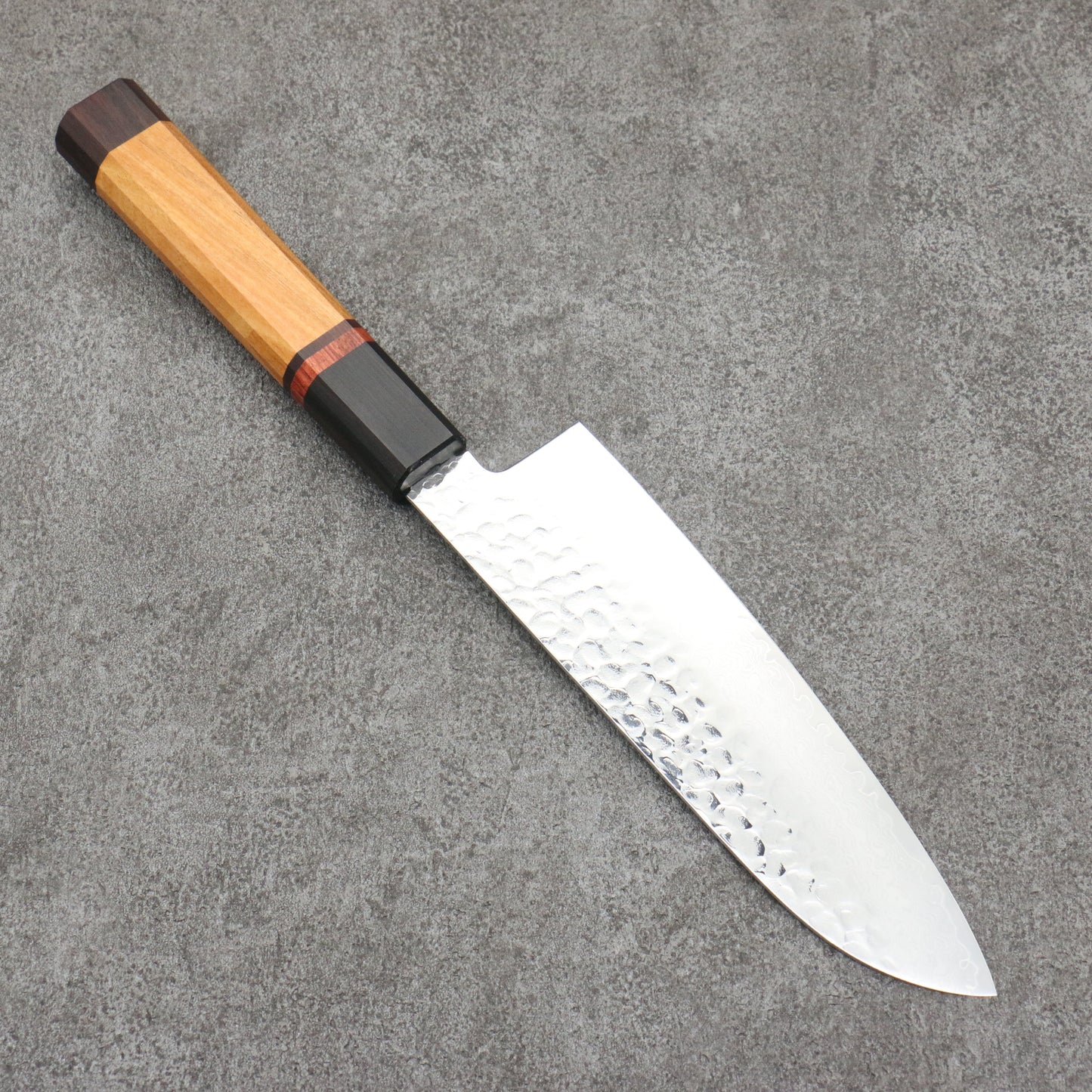 堺 孝行 VG10 33層 ダマスカス 三徳包丁 和包丁 170mm 山桜 (十二角)柄 - 清助刃物