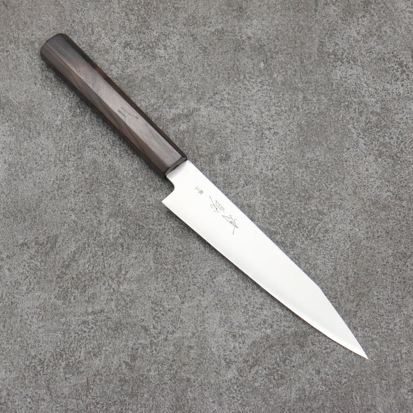 清助 銀三鋼 切付ペティナイフ 150mm 黒檀柄 - 清助刃物