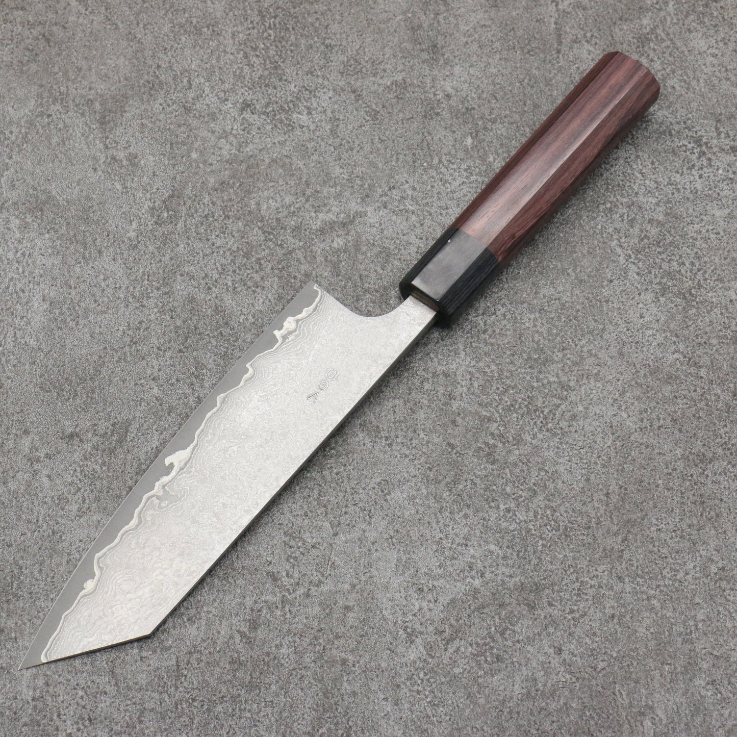 山本 直 V金10号 黒ダマスカス 文化包丁 和包丁 165mm 紫檀柄 - 清助刃物