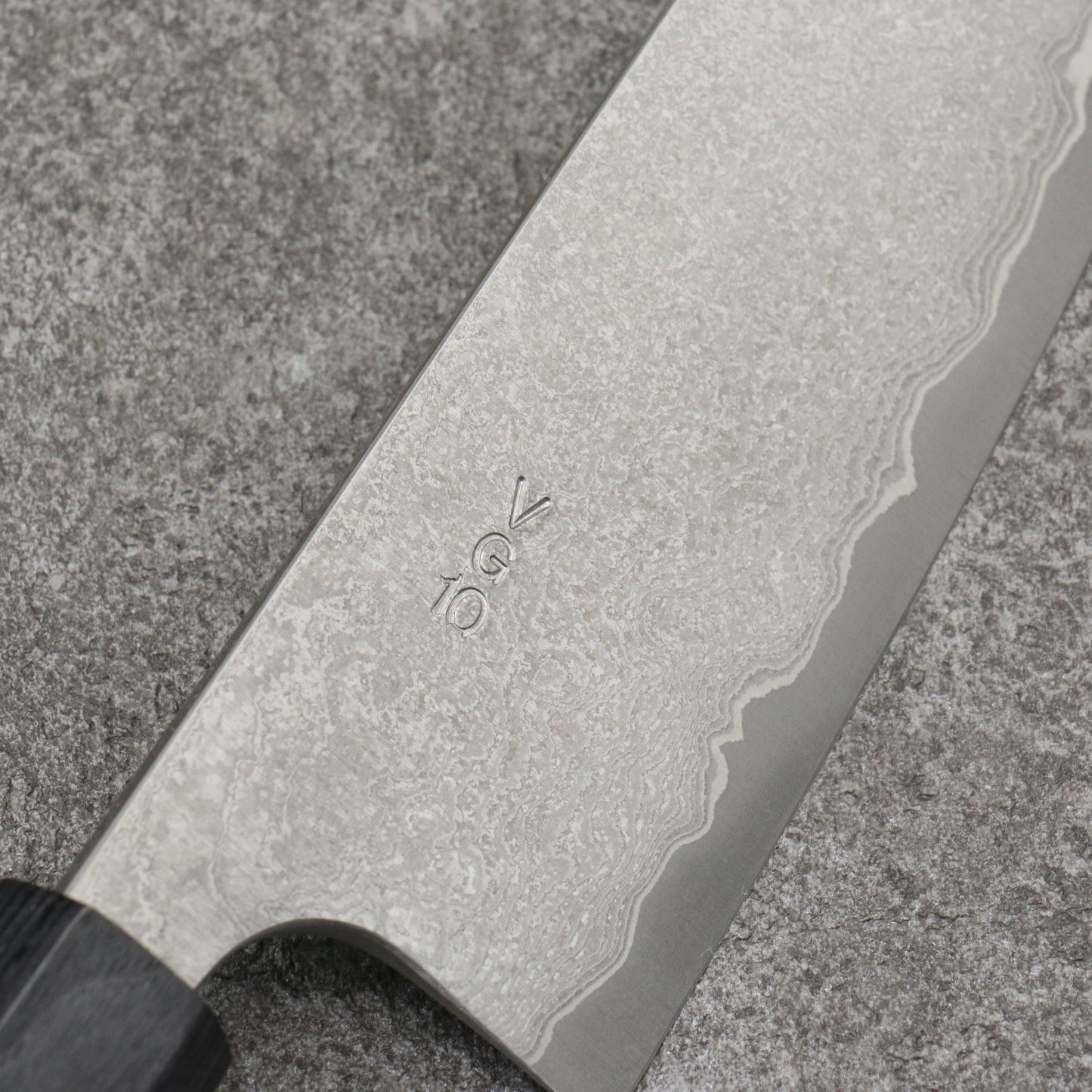 山本 直 V金10号 黒ダマスカス 三徳包丁 和包丁 165mm 紫檀柄 - 清助刃物