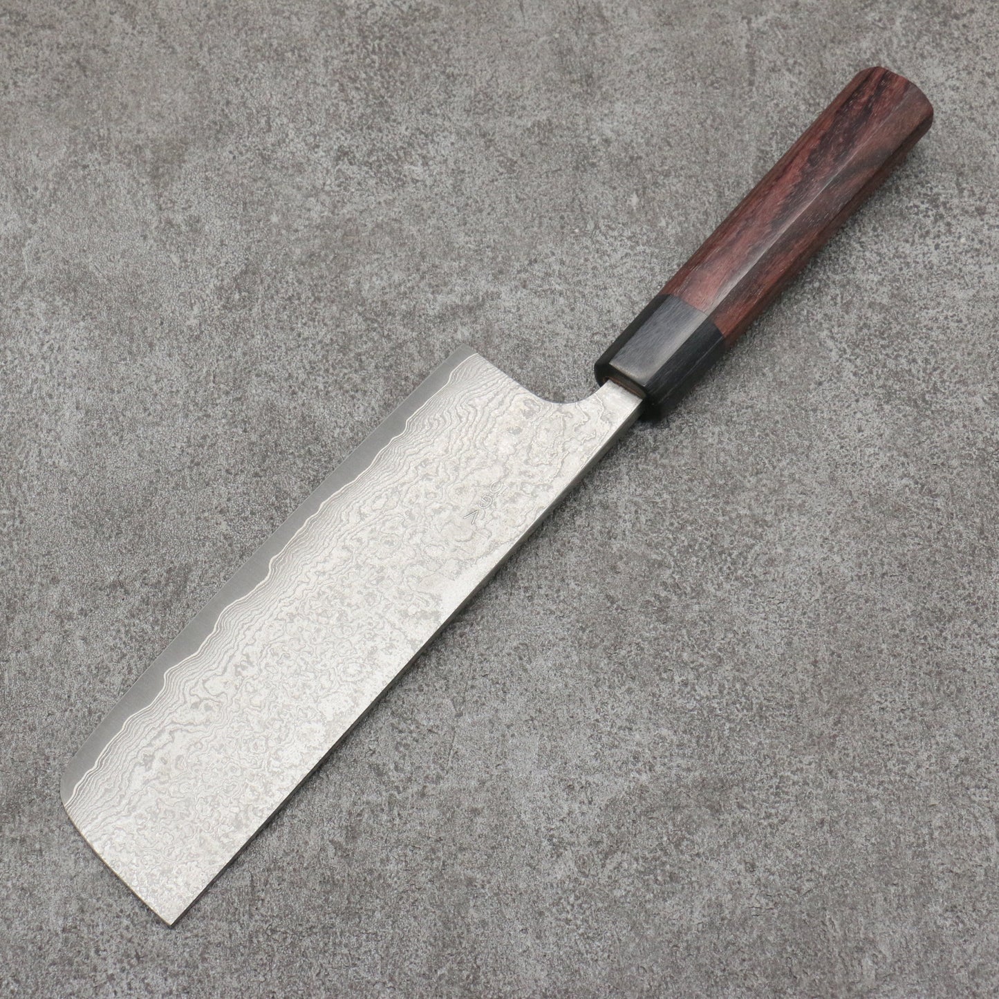 山本 直 V金10号 黒ダマスカス 菜切包丁 和包丁 165mm 紫檀柄 - 清助刃物