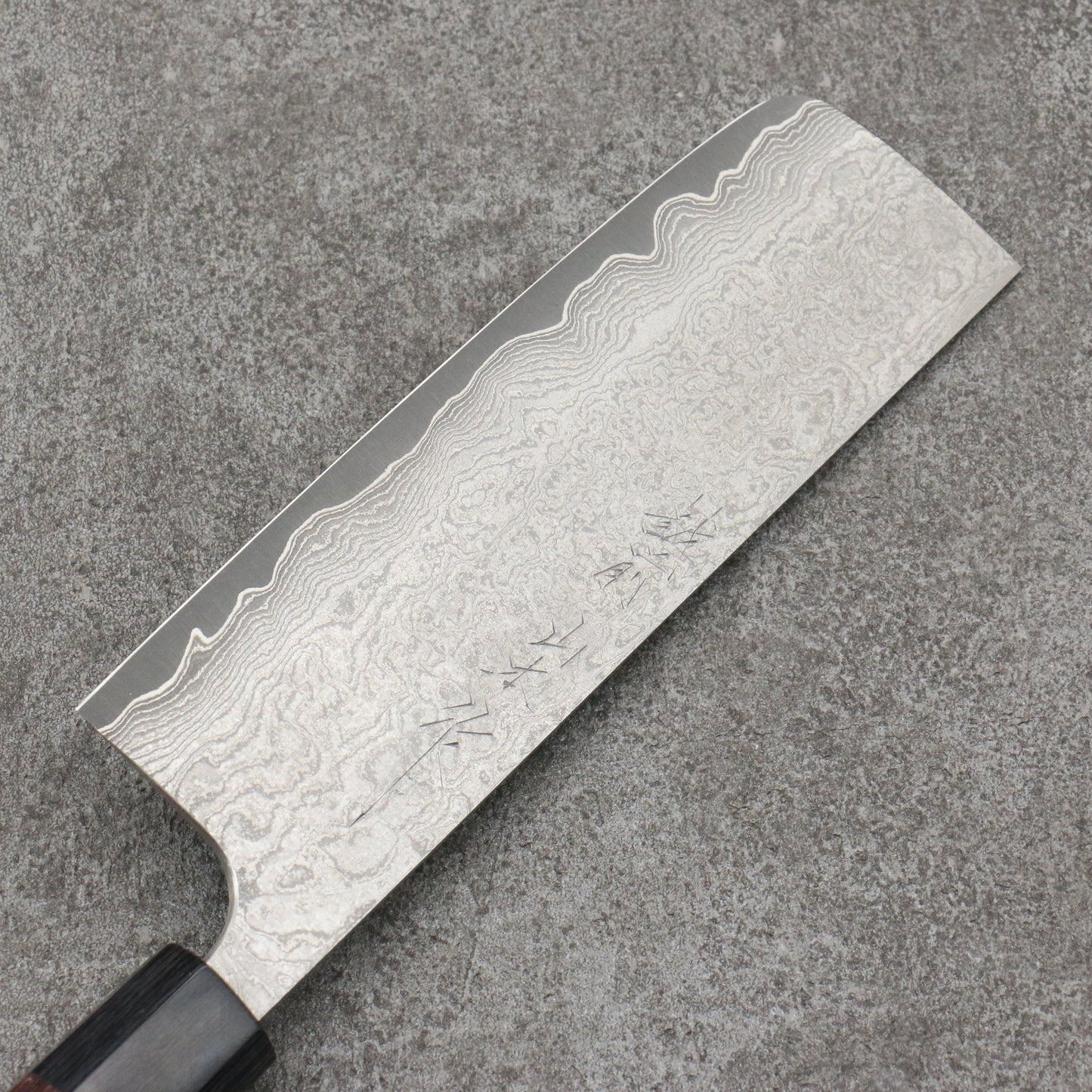 山本 直 V金10号 黒ダマスカス 菜切包丁 和包丁 165mm 紫檀柄 - 清助刃物