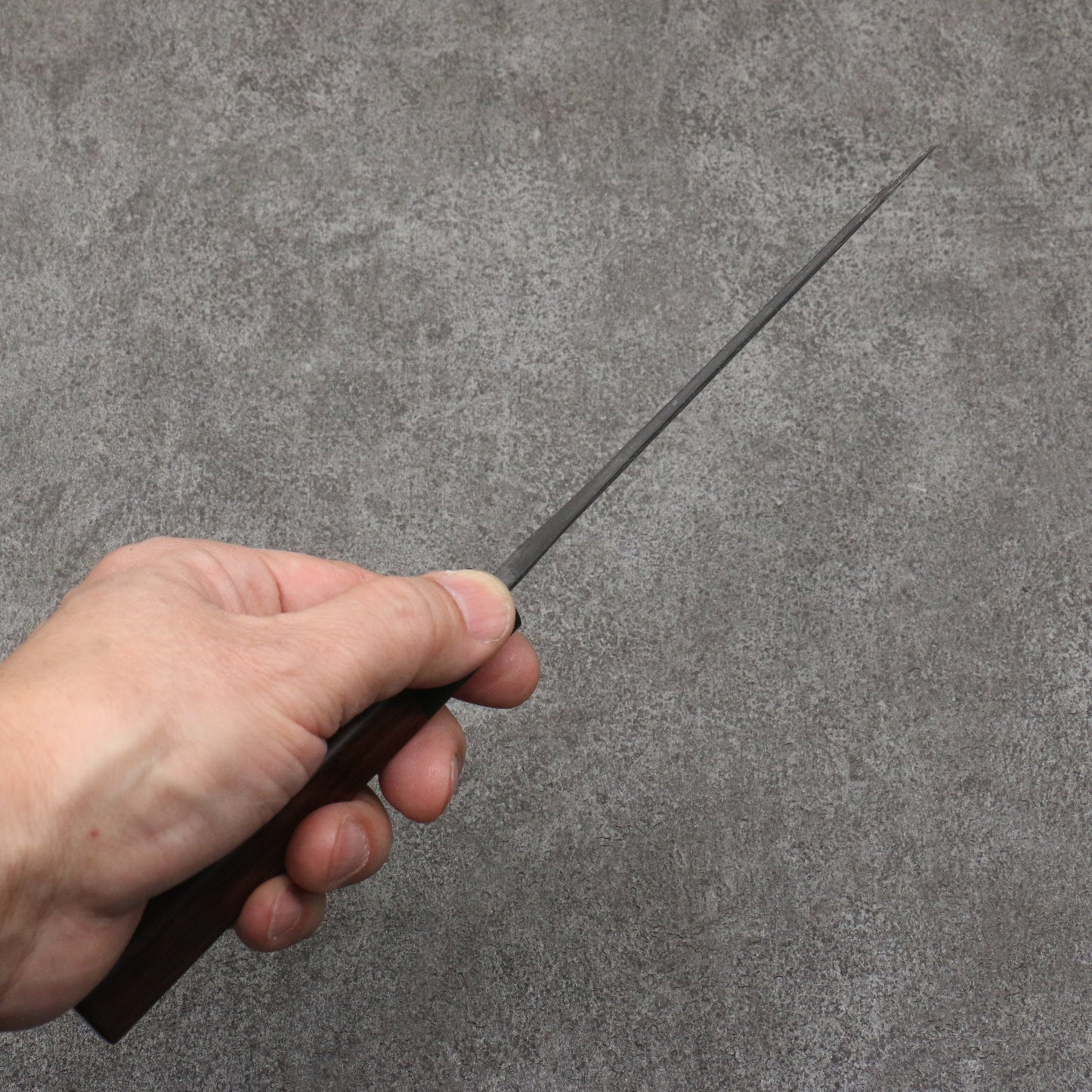 山本 直 青紙 黒打 ペティーナイフ 和包丁 135mm 紫檀 (口輪:黒合板)柄 - 清助刃物