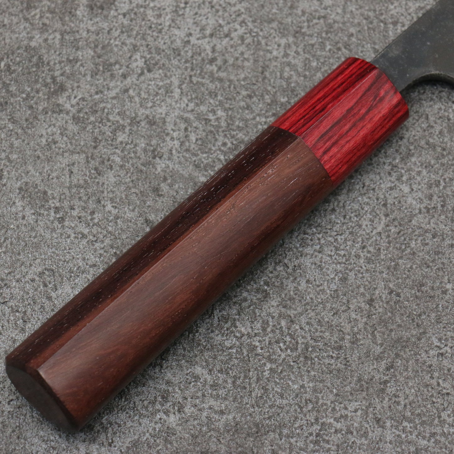 山本 直 青紙 黒打 ペティーナイフ 和包丁 135mm 紫檀 (口輪:赤合板)柄 - 清助刃物