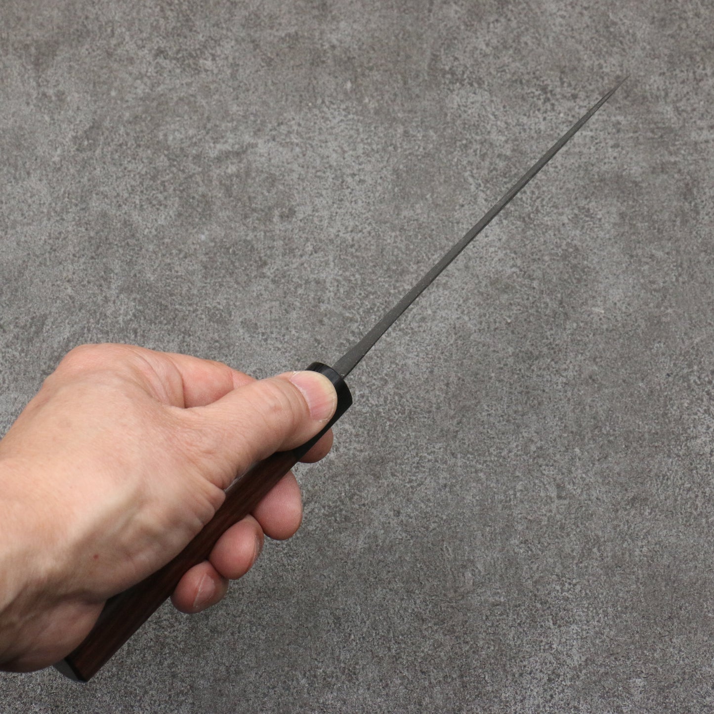 山本 直 青紙 黒打 ペティーナイフ 和包丁 160mm 紫檀 (口輪:黒合板)柄 - 清助刃物