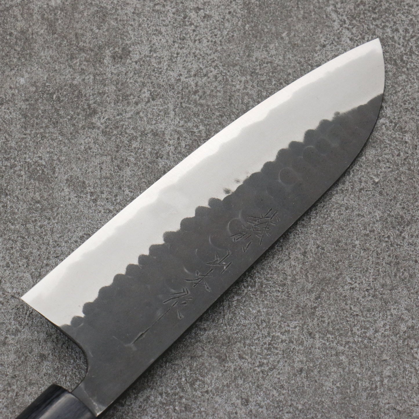 山本 直 青紙 黒打 三徳包丁 和包丁 170mm 紫檀 (口輪:黒合板)柄 - 清助刃物