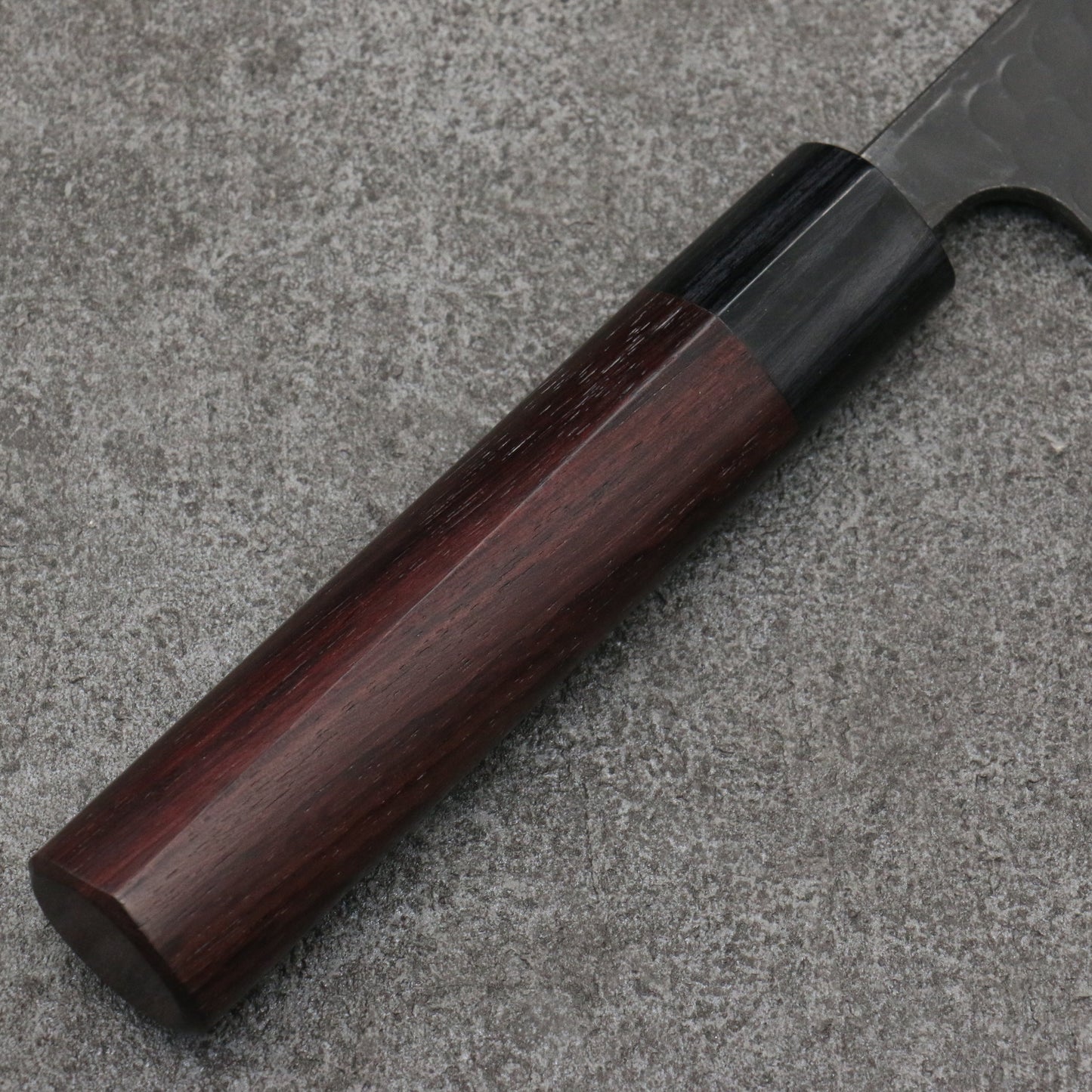 山本 直 青紙 黒打 三徳包丁 和包丁 170mm 紫檀 (口輪:黒合板)柄 - 清助刃物