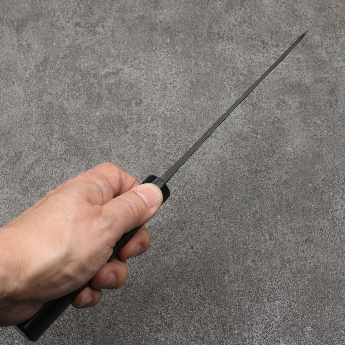 山本 直 青紙 黒打 三徳包丁 和包丁 170mm 紫檀 (口輪:黒合板)柄 - 清助刃物