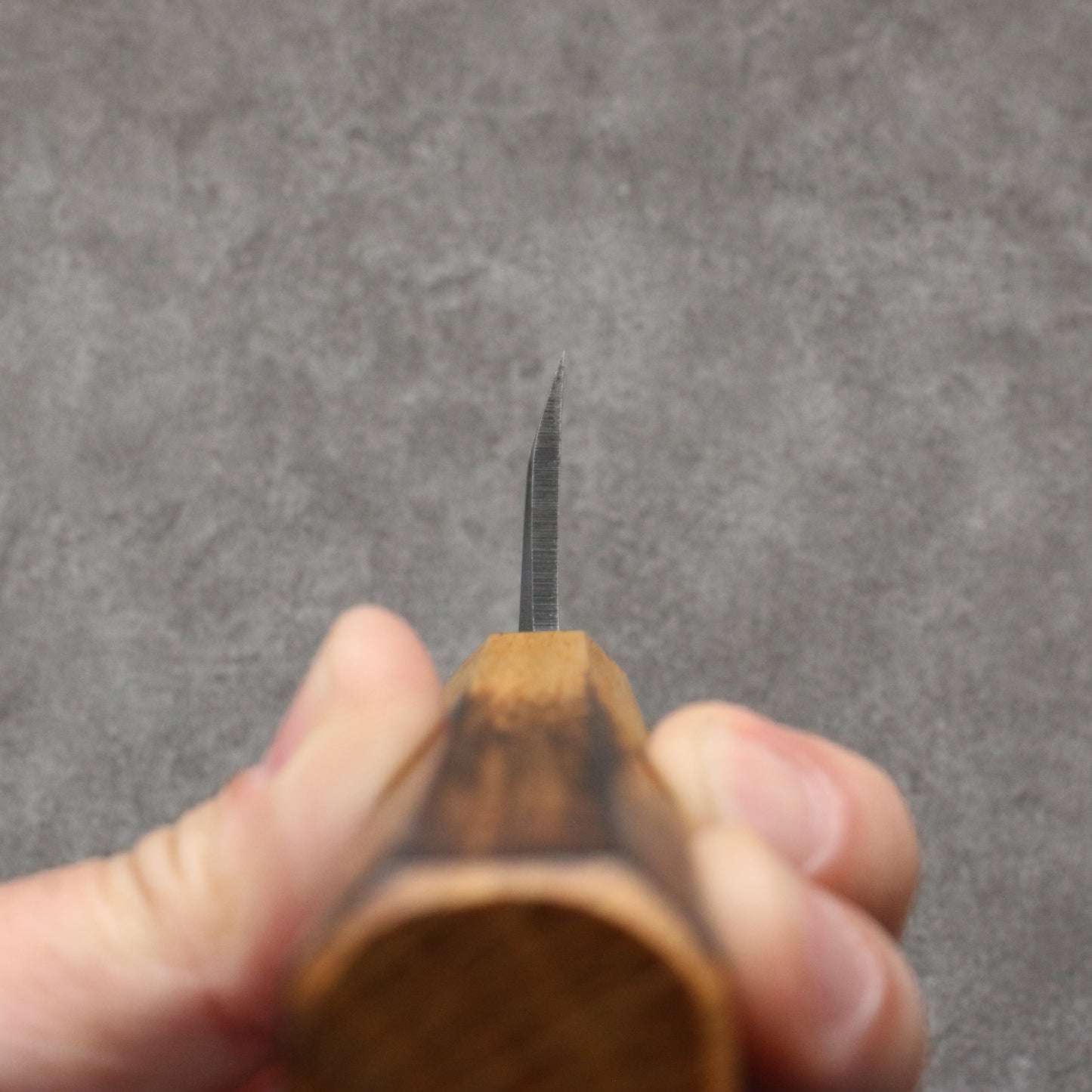 北岡 英雄 白ニ鋼 ダマスカス 身卸出刃 和包丁 300mm 樫焼柄 - 清助刃物