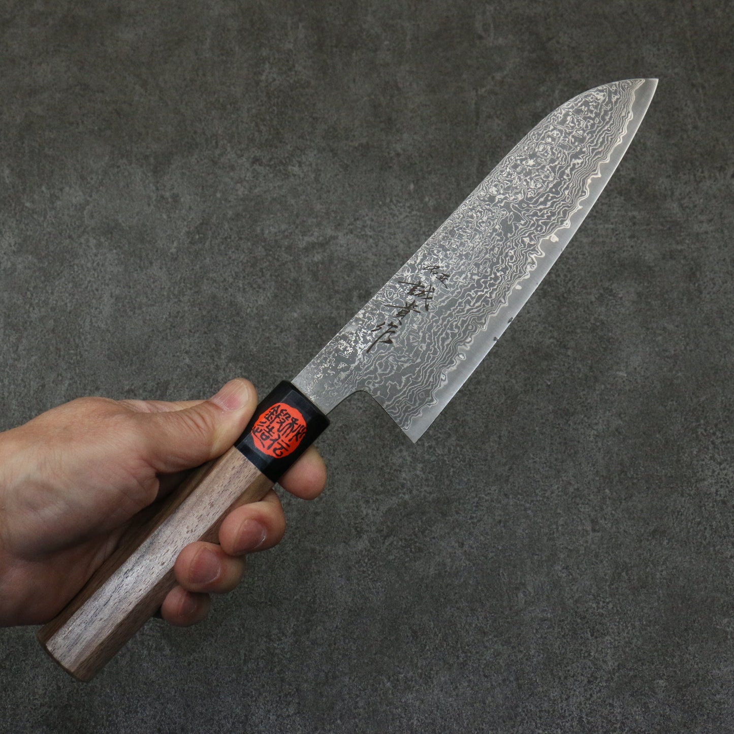 田中 誠貴 春風 SG2 ダマスカス 三徳包丁 165mm ウォルナット柄 - 清助刃物