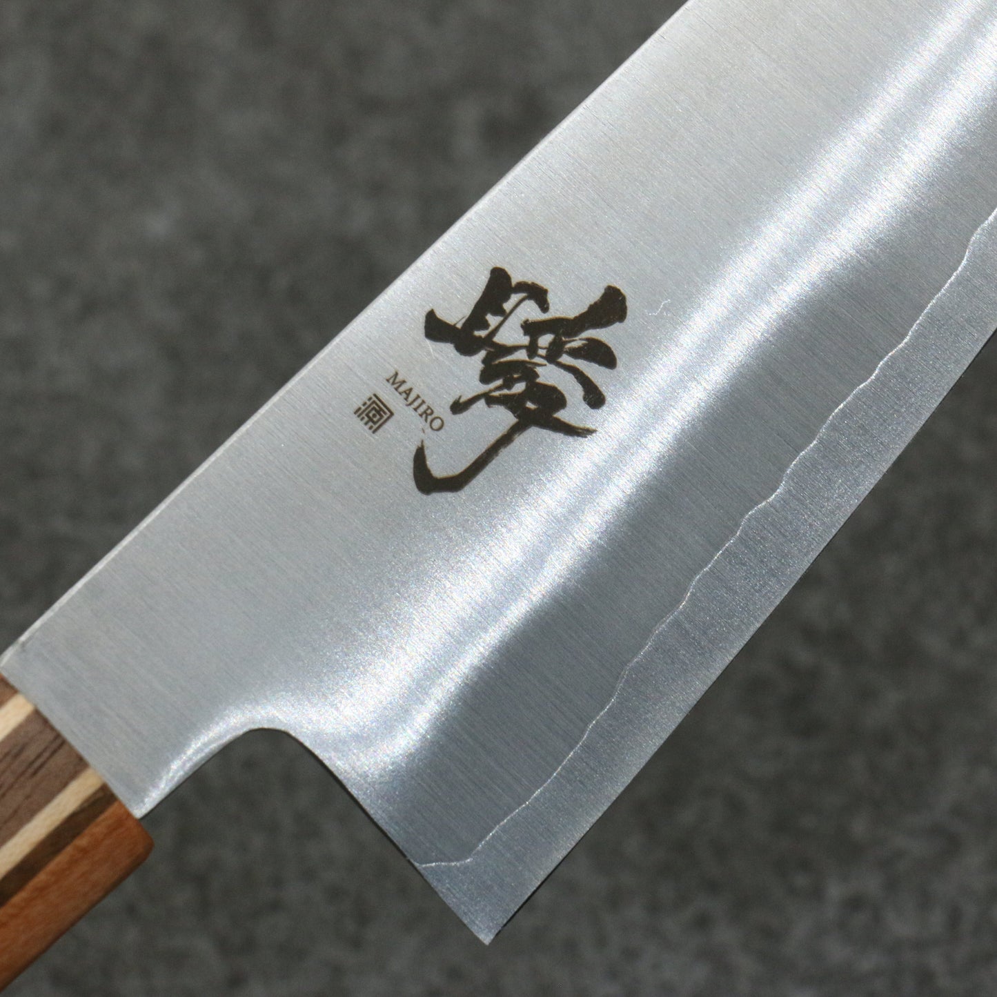 田中 誠貴 瞬(まじろ) 銀三鋼 三徳包丁 165mm 楓桜ウォルナット柄 - 清助刃物