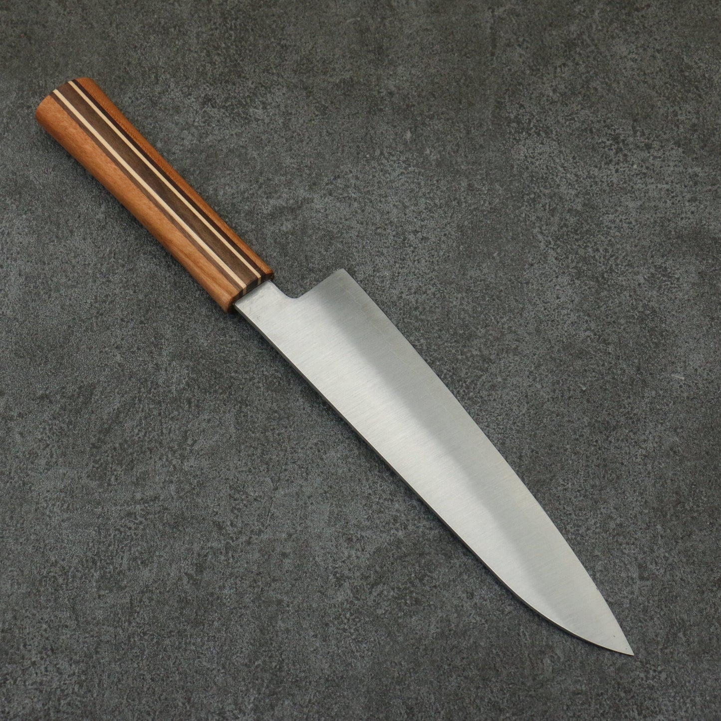 田中 誠貴 瞬(まじろ) 銀三鋼 牛刀包丁 190mm 楓桜ウォルナット柄 - 清助刃物
