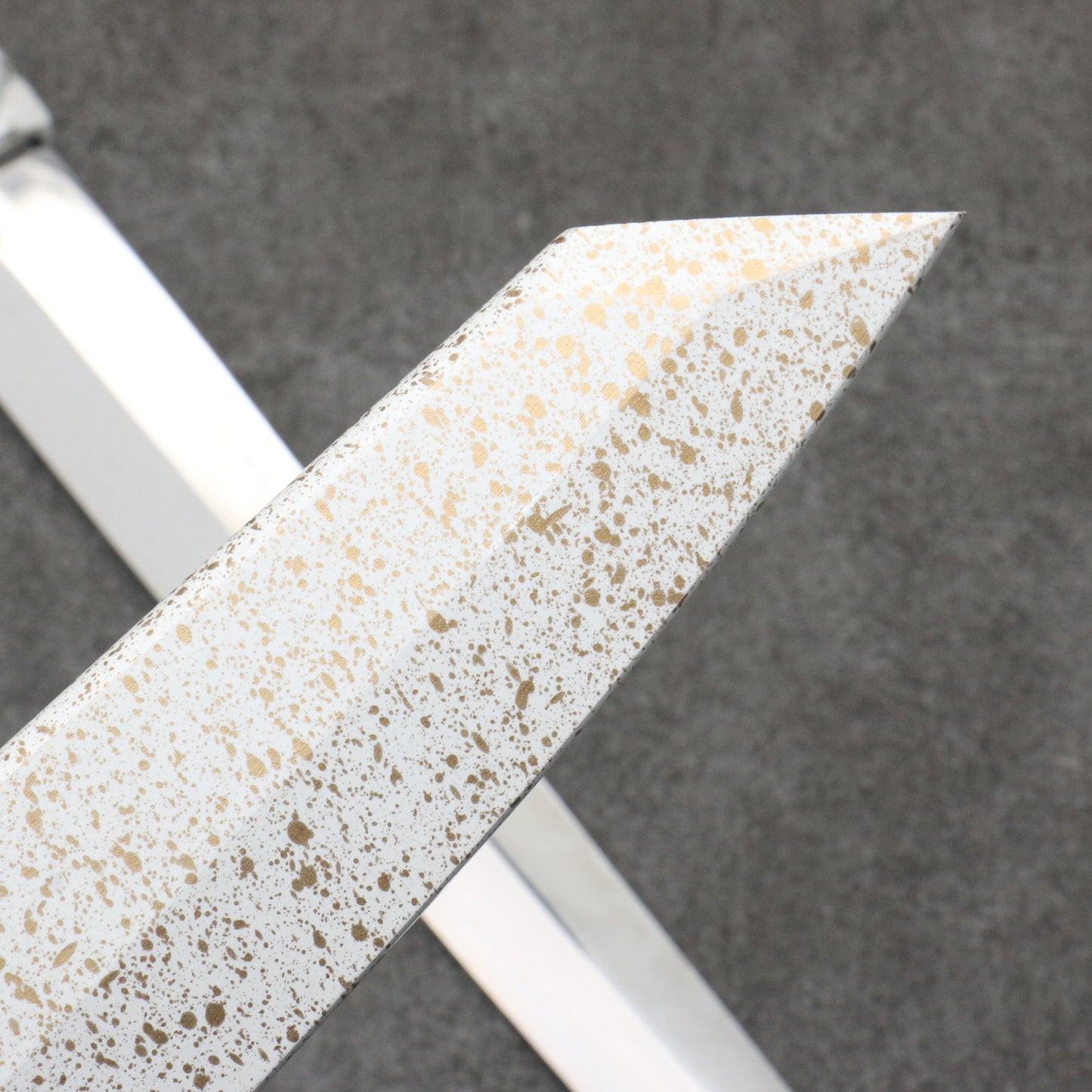 堺 孝行 飛燕 白ニ鋼 本焼 切付柳刃包丁 300mm スタビライズドウッド (両輪:白)柄 鞘付き - 清助刃物